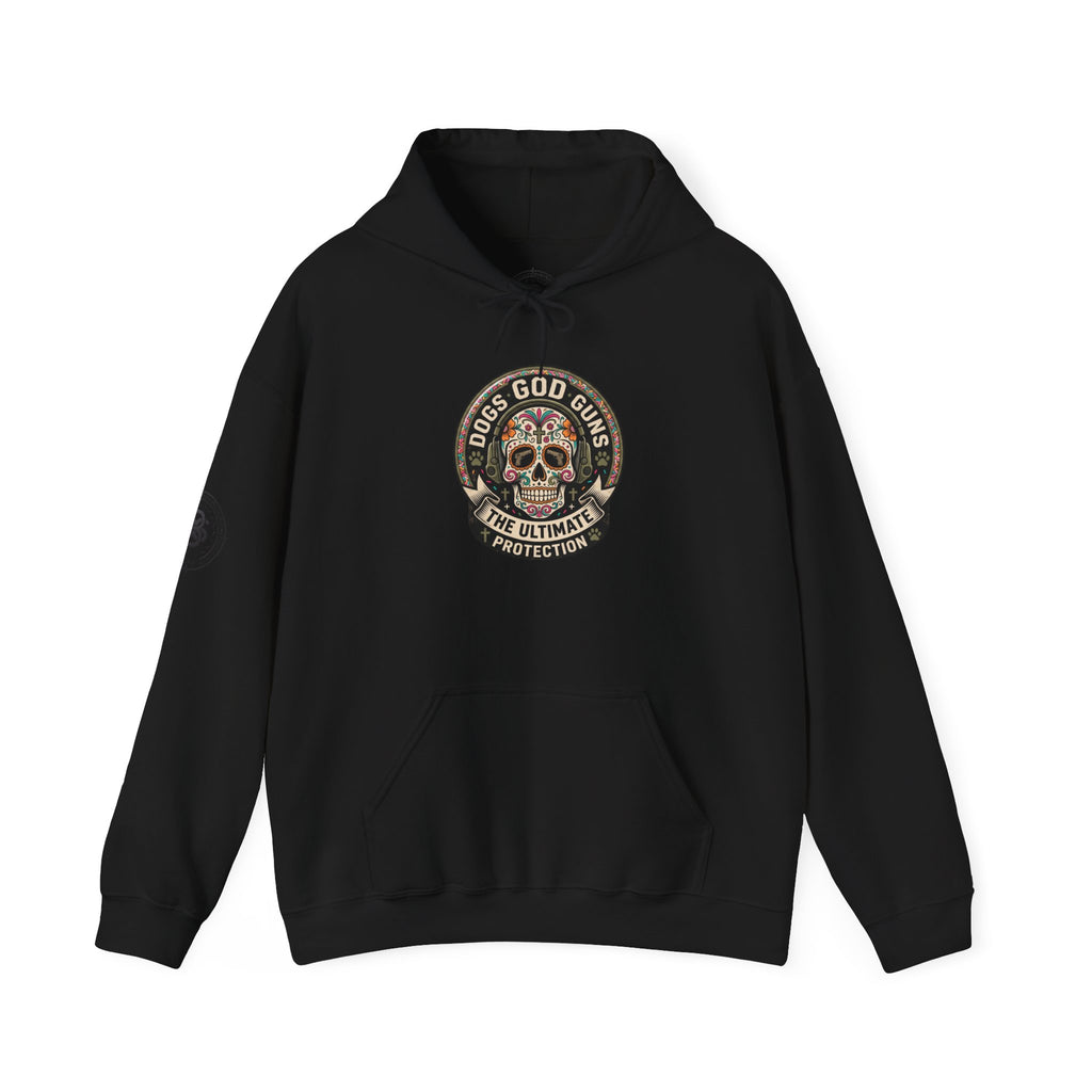 "Dogs God Guns: The Ultimate Protection- Graphic Hoodie