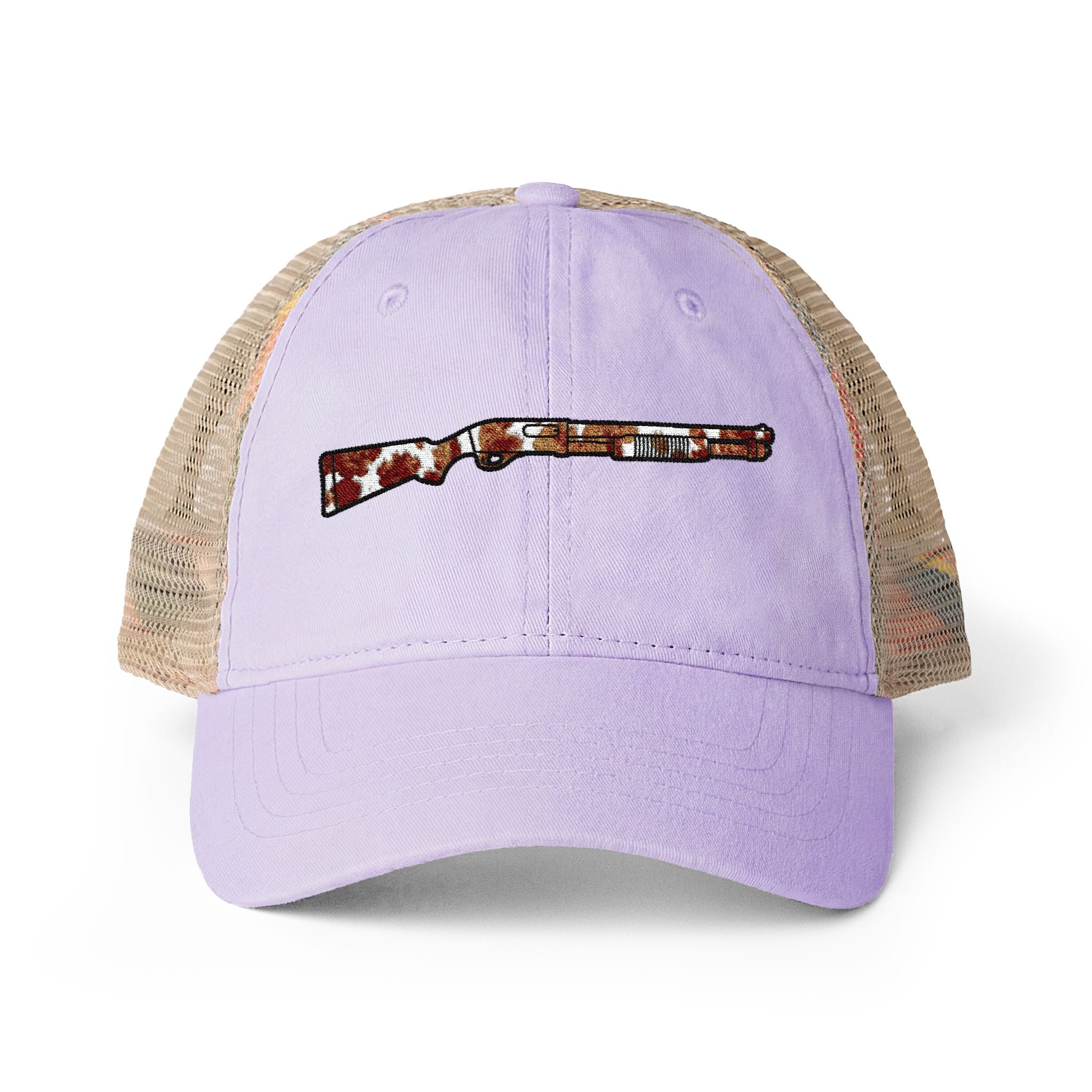 Cow Print Shotgun Women's Washed Mesh-Back Cap