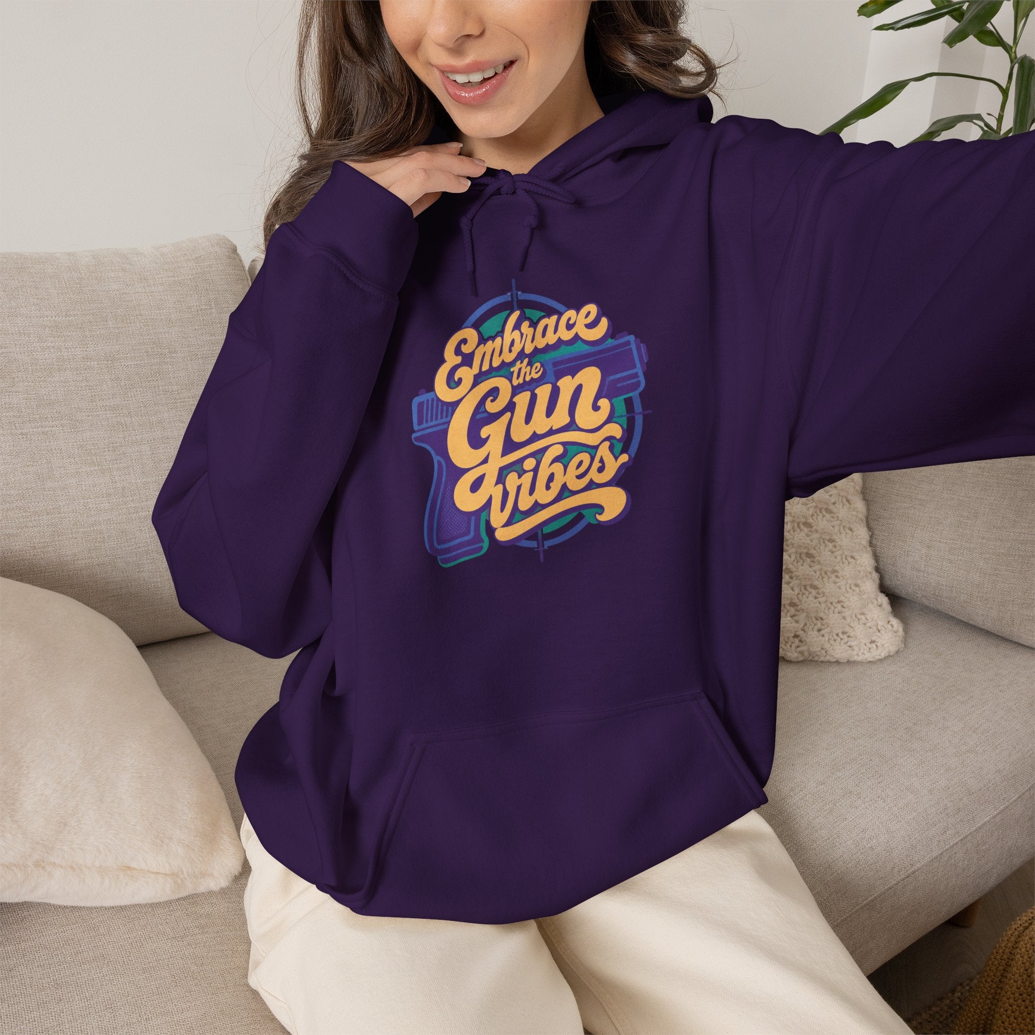 Embrace Gun Vibes Hoodie — Retro