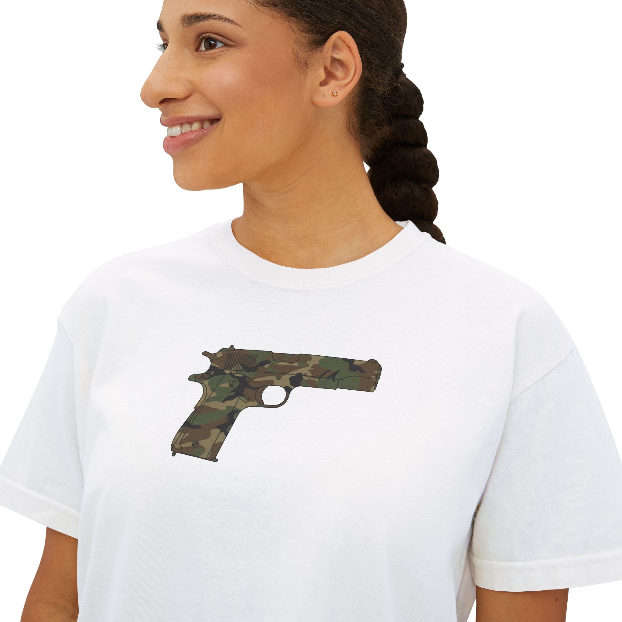 The Camo Collection- Pistol- Women's Boxy T's