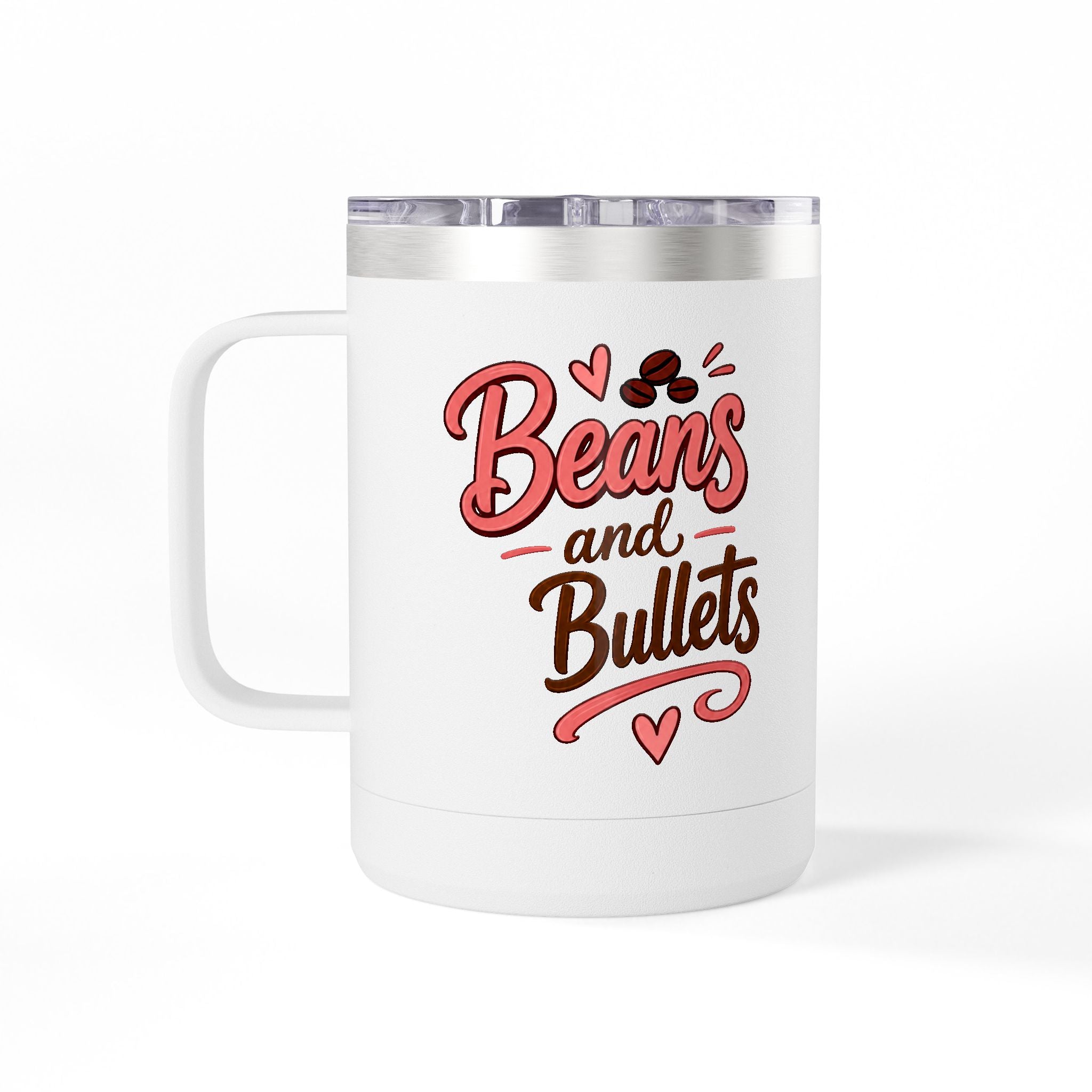 Beans and Bullets-15oz Travel Mug Tumbler