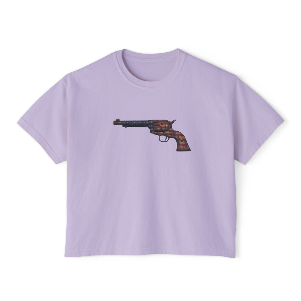 The US Flag Collection-Revolver- Women's Boxy Tee