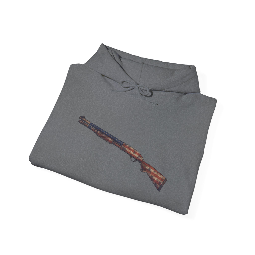 United States Flag Shotgun Graphic Hoodie
