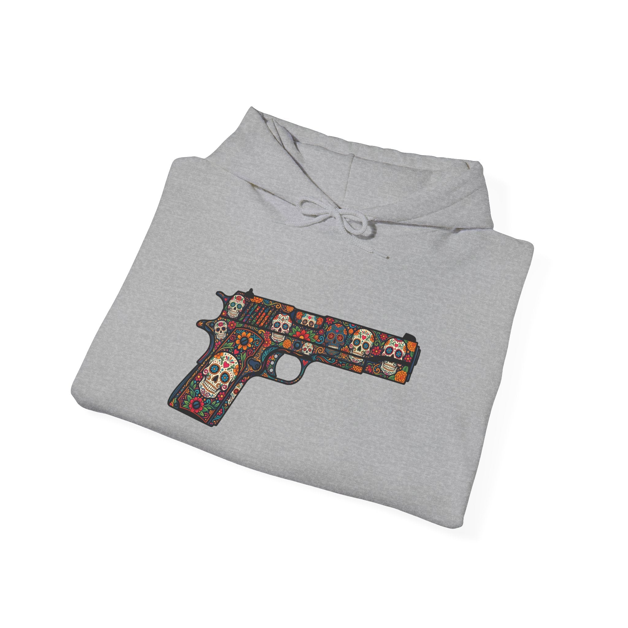 Sugar Skull Pistol Graphic Hoodie