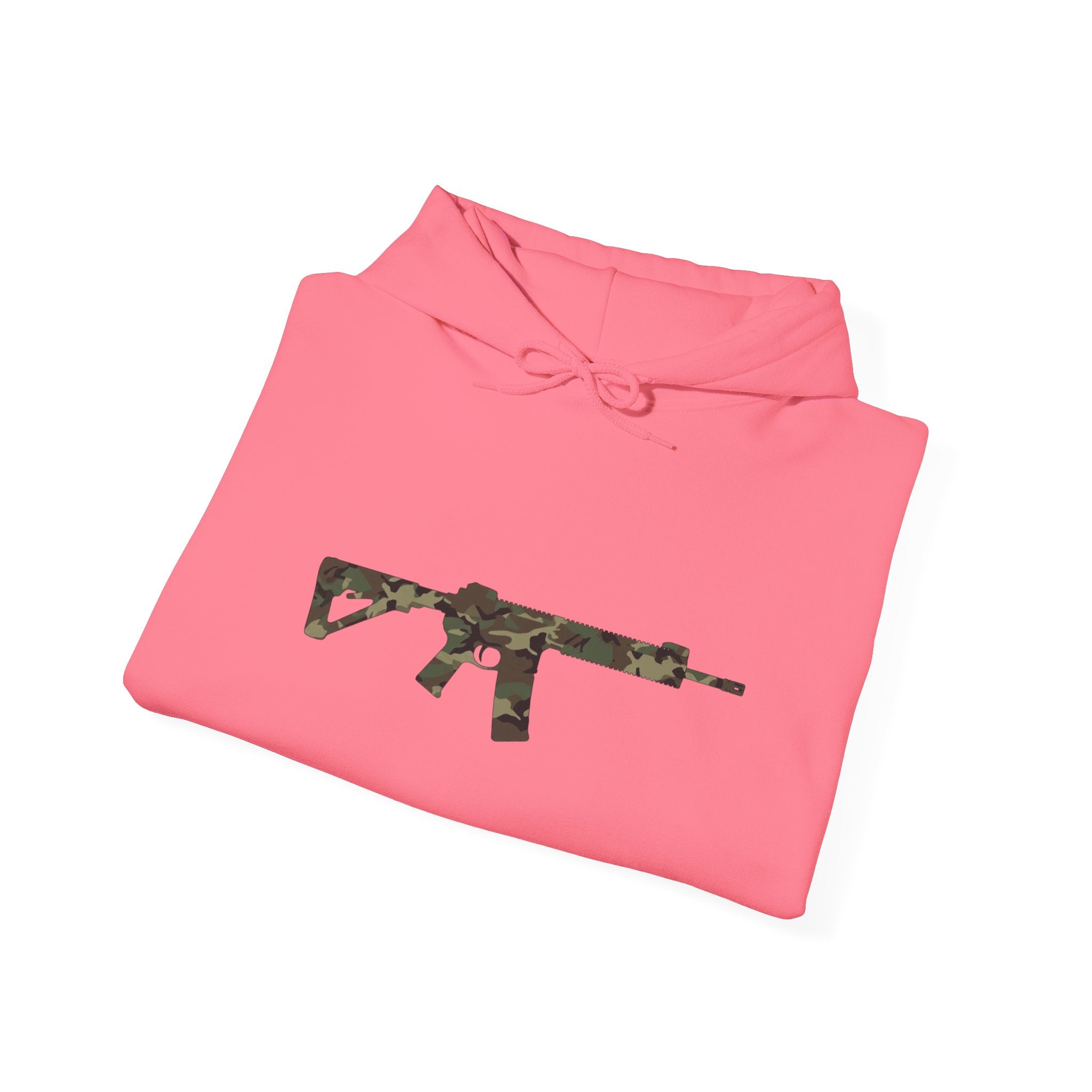 AR Rifle Camo Graphic Hoodie - Military Style Pullover
