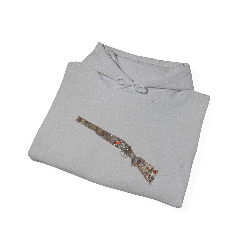 Vintage Metal Shotgun Target Graphic Hoodie