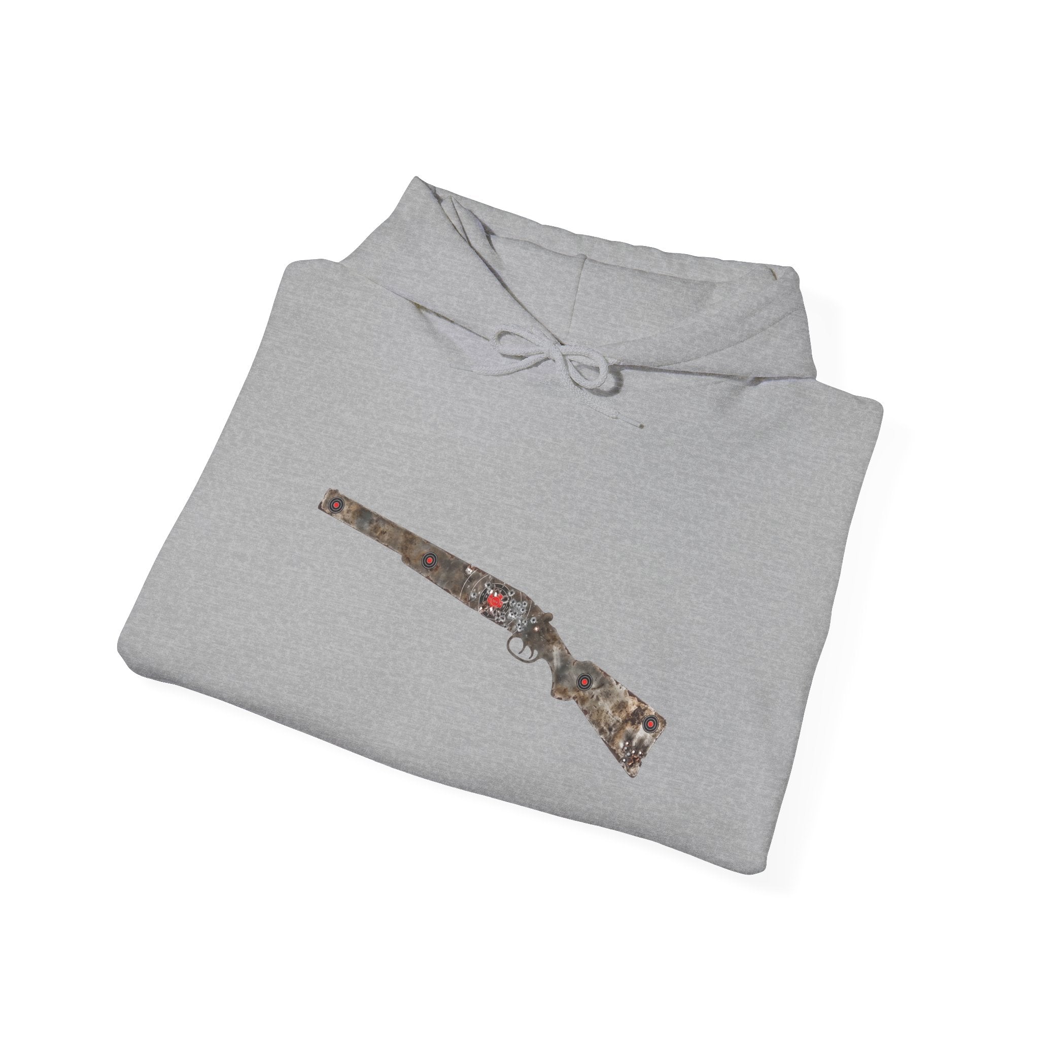 Vintage Metal Shotgun Target Graphic Hoodie