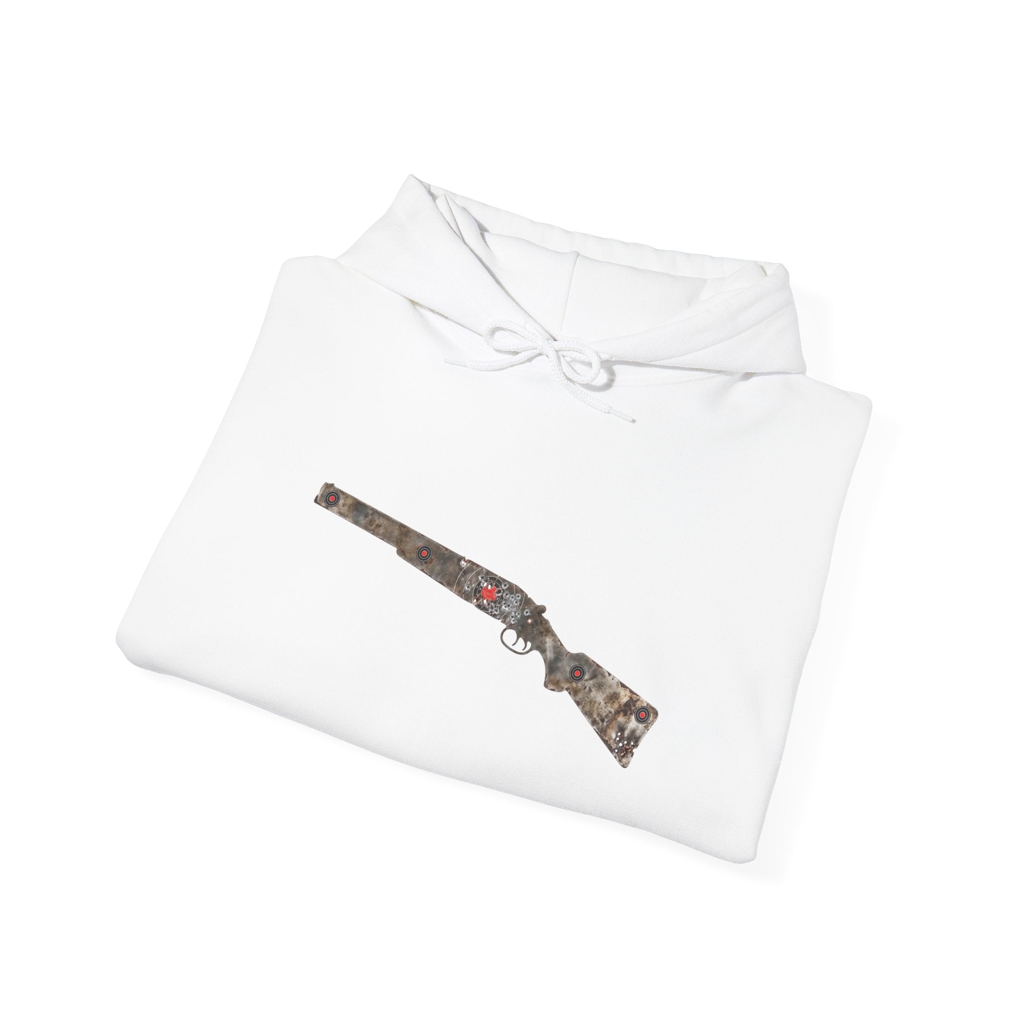 Vintage Metal Shotgun Target Graphic Hoodie