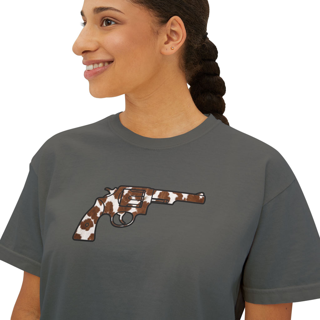 The Cowhide Collection-Revolver-Women's Boxy Tee