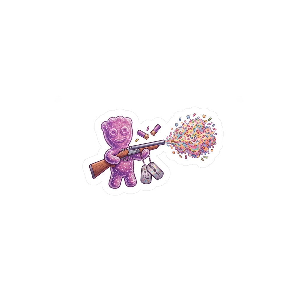 Sour Confetti Sprinkles Vinyl Decal — Cute Candy Shooter Sticker