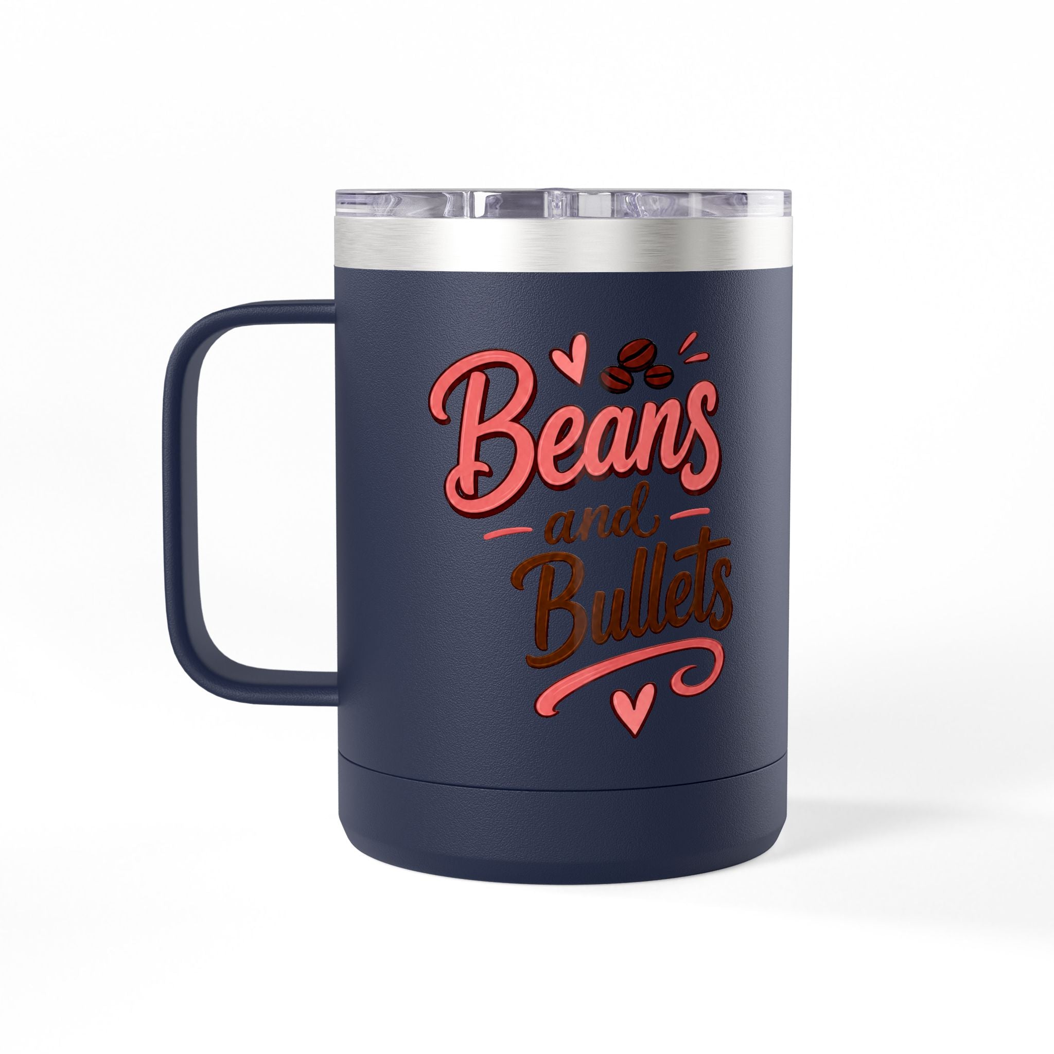 Beans and Bullets-15oz Travel Mug Tumbler