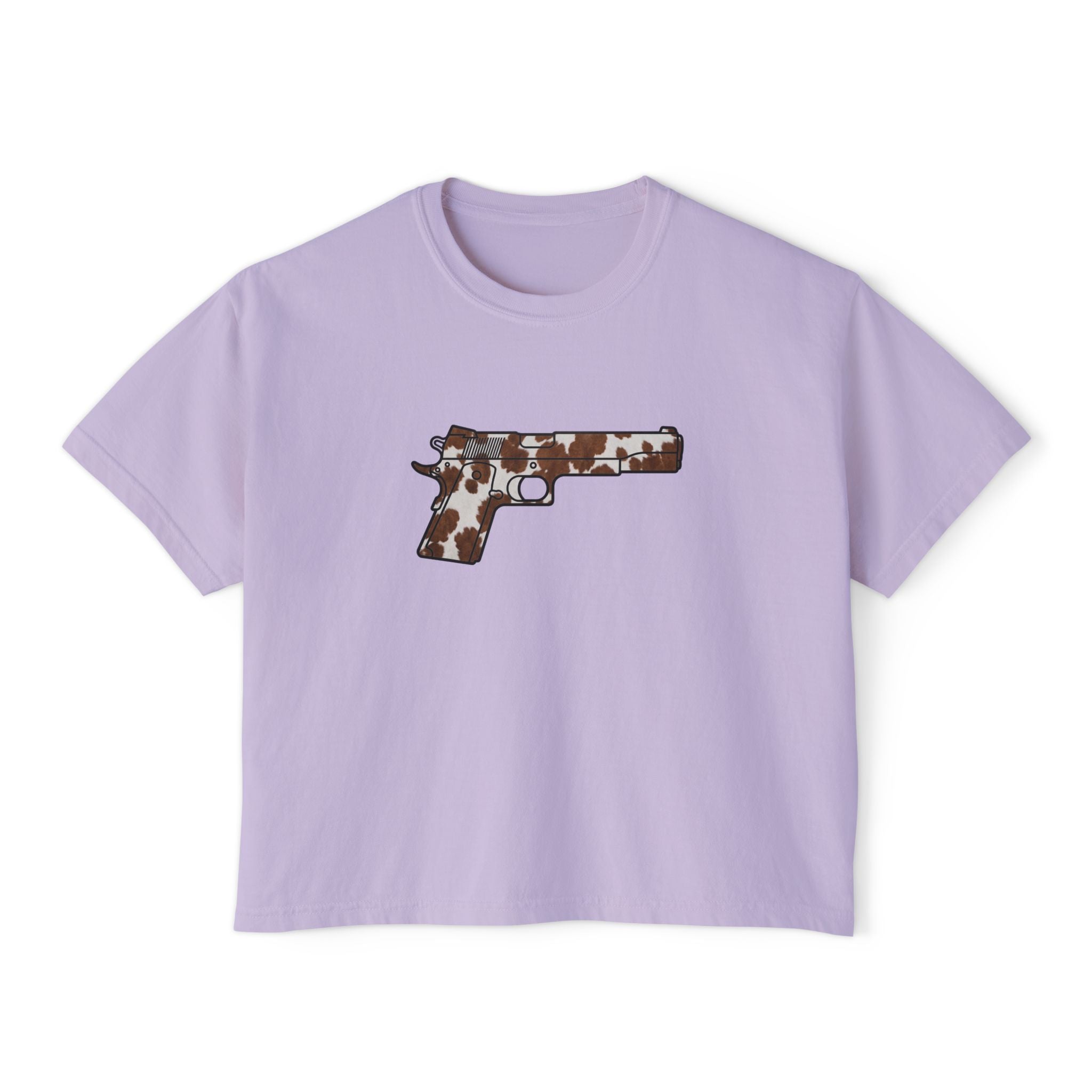 The Cowhide Collection- Pistol- Women's Boxy Tee