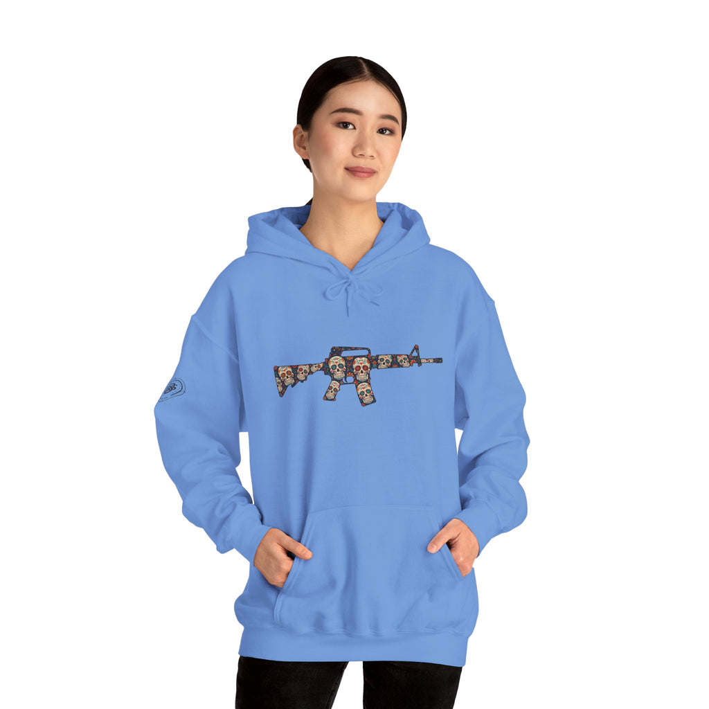 Sugar Skull AR-Style Rifle Graphic Hoodie