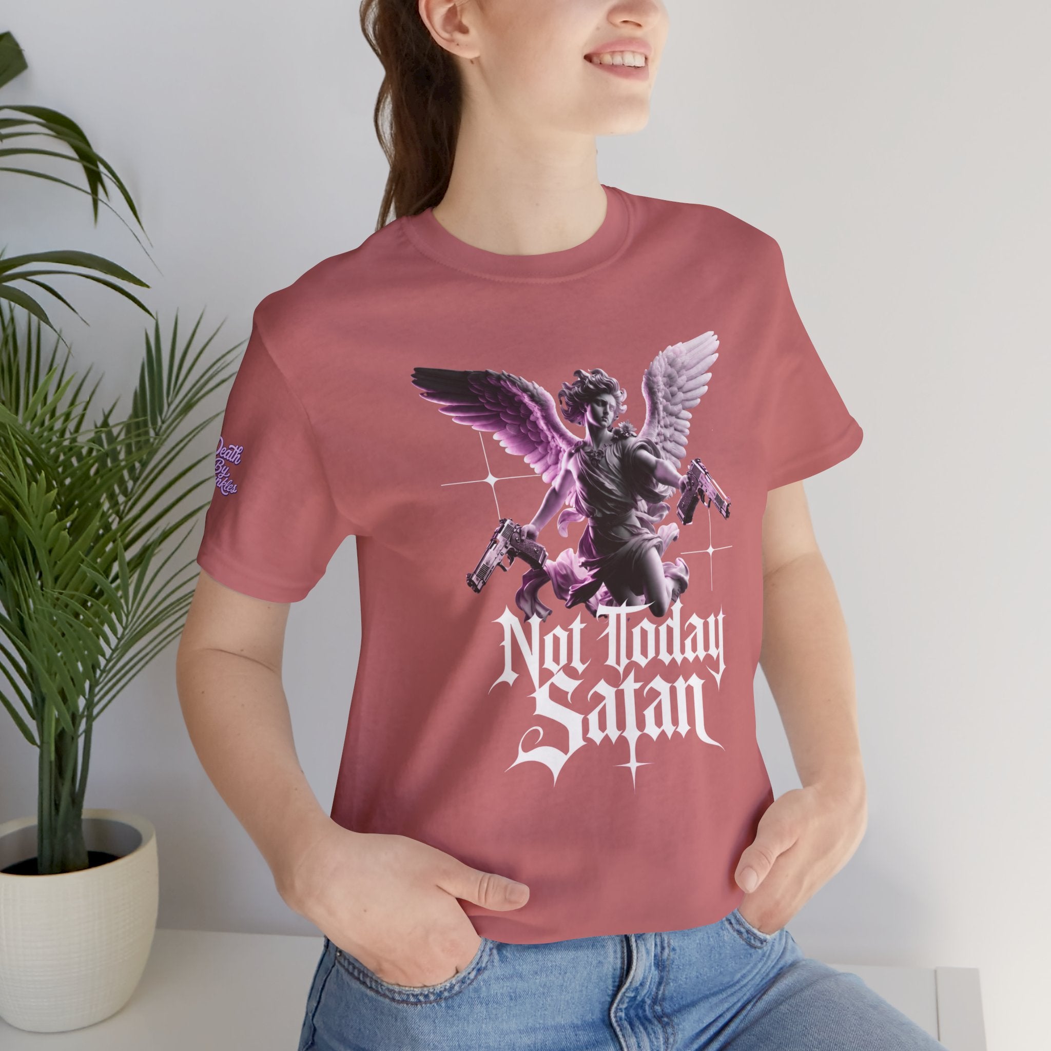 Angel Statue "Not Today Satan"