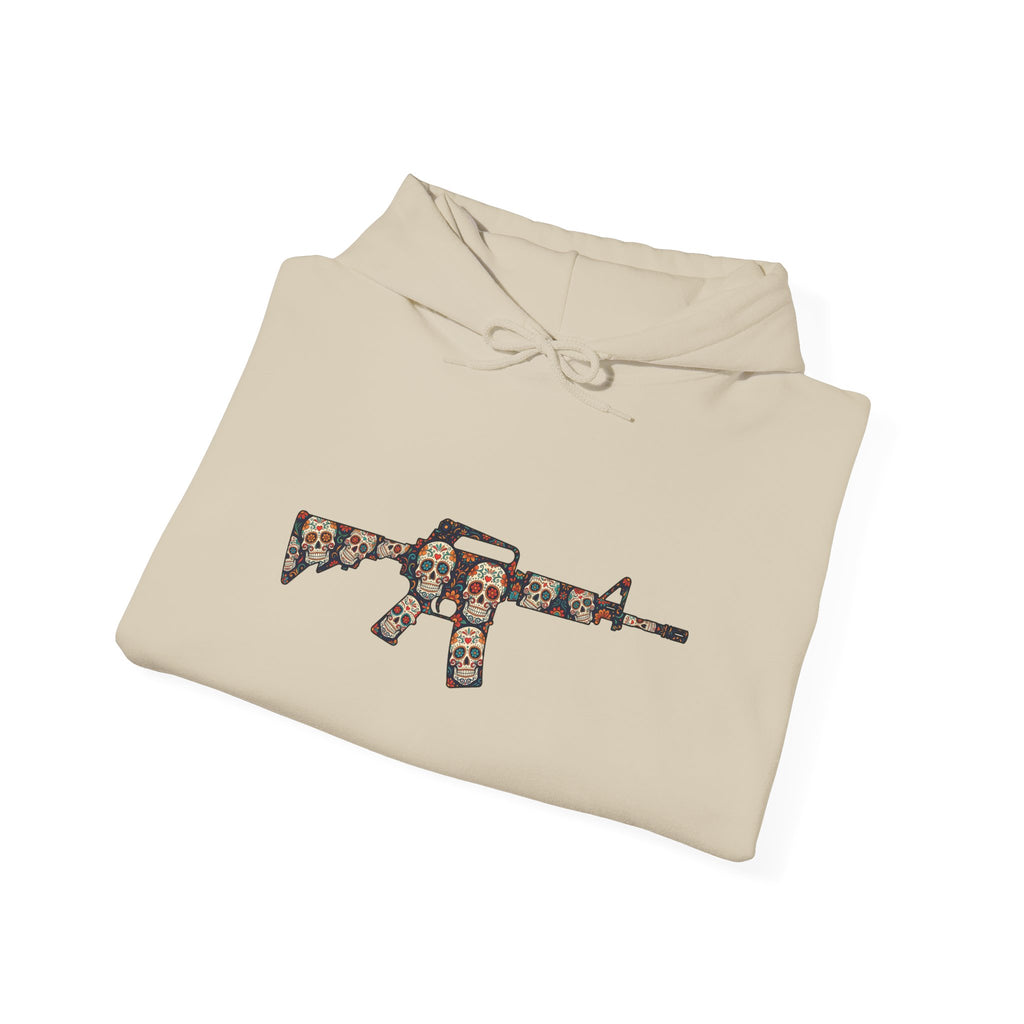 Sugar Skull AR-Style Rifle Graphic Hoodie