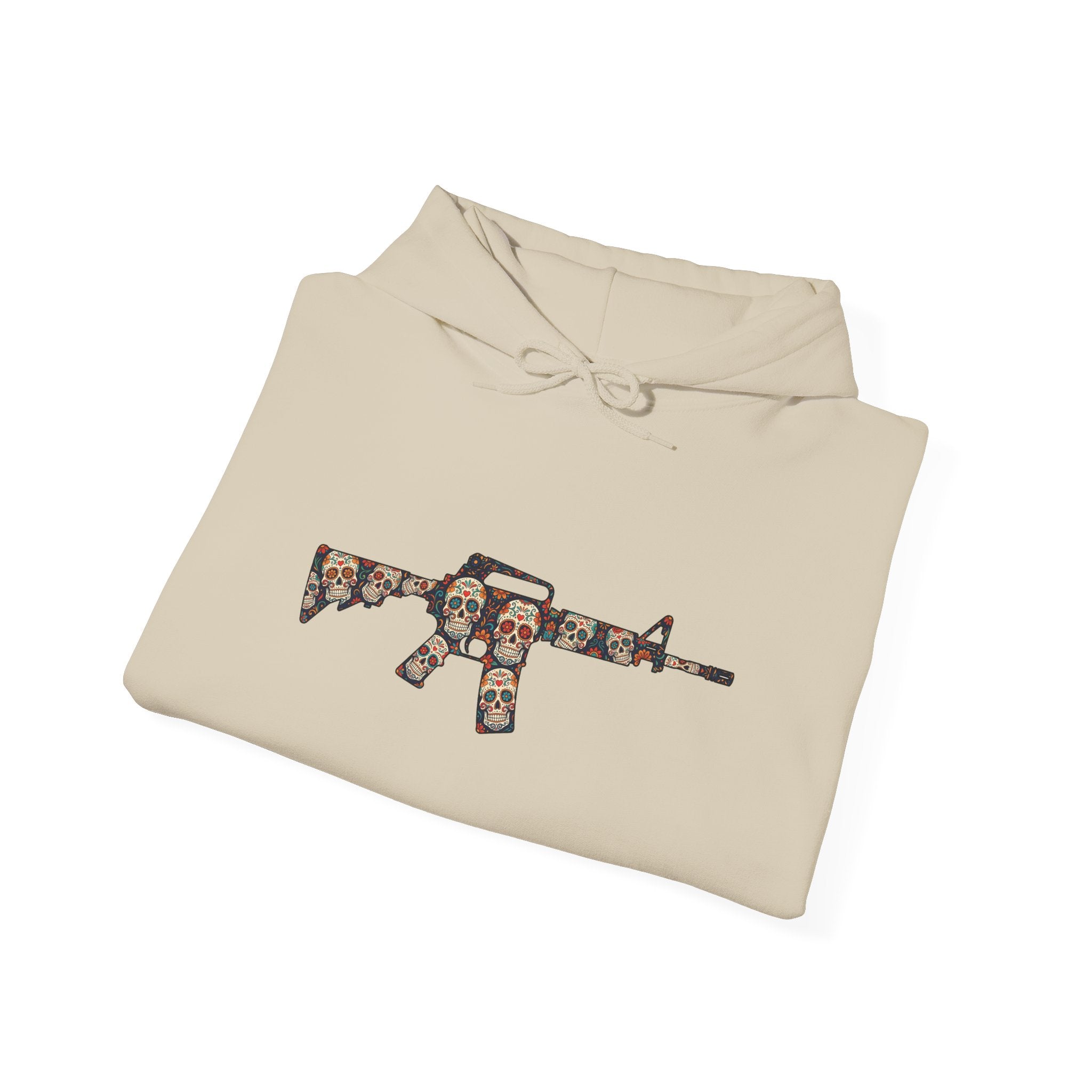Sugar Skull AR-Style Rifle Graphic Hoodie