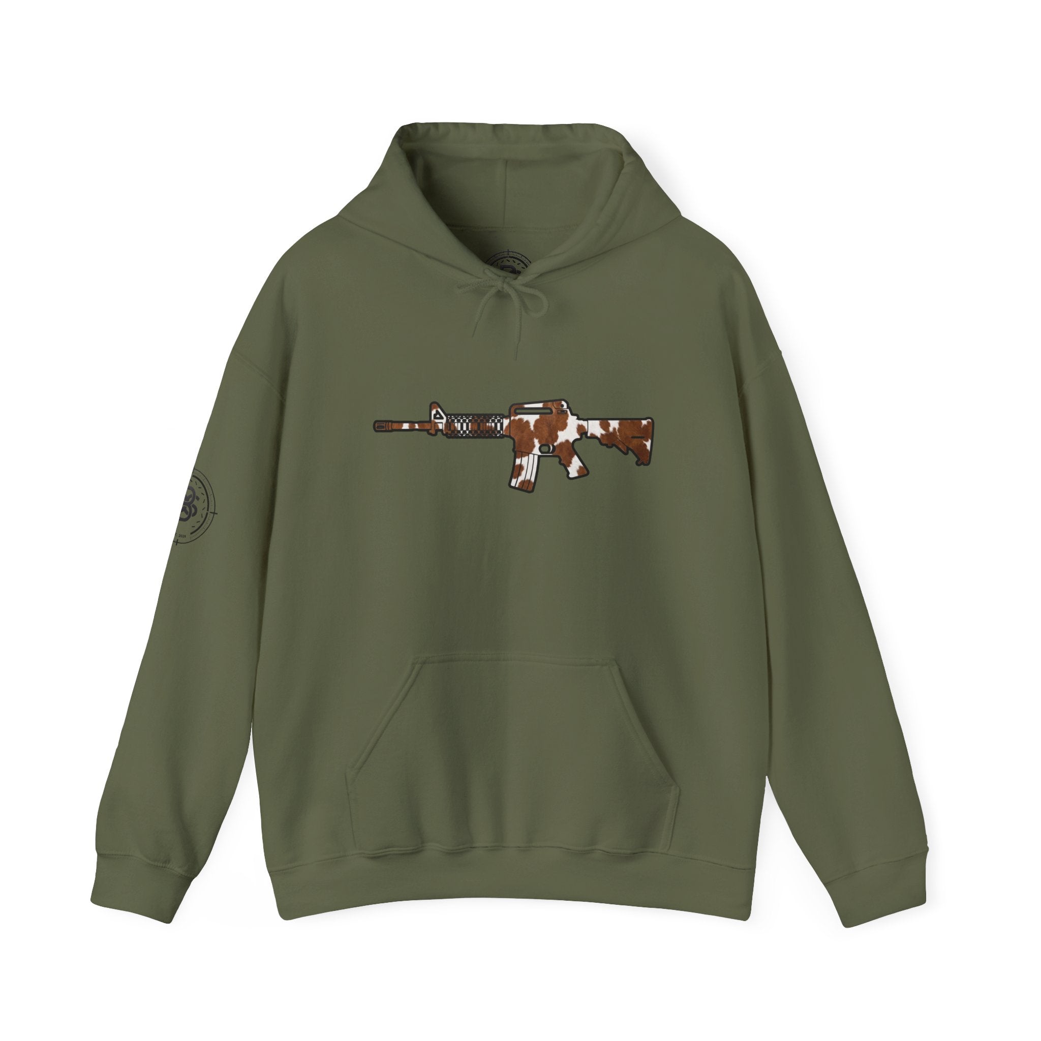 Cowhide AR Rifle Silhouette Hoodie