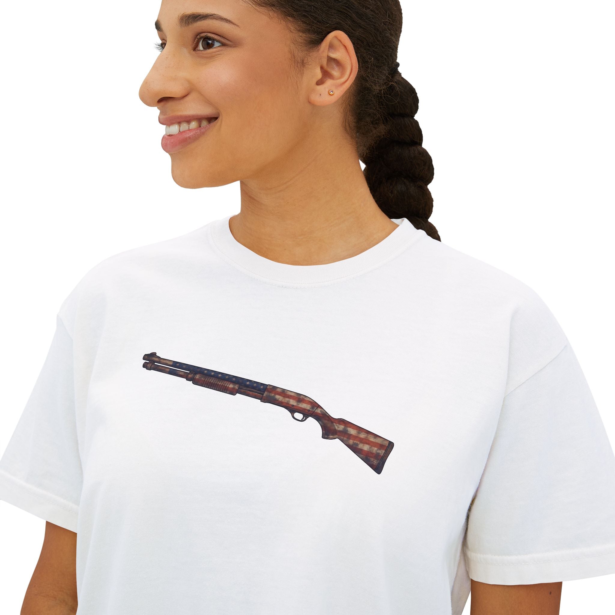 The US Flag Collection- Shotgun-Women's Boxy Tee
