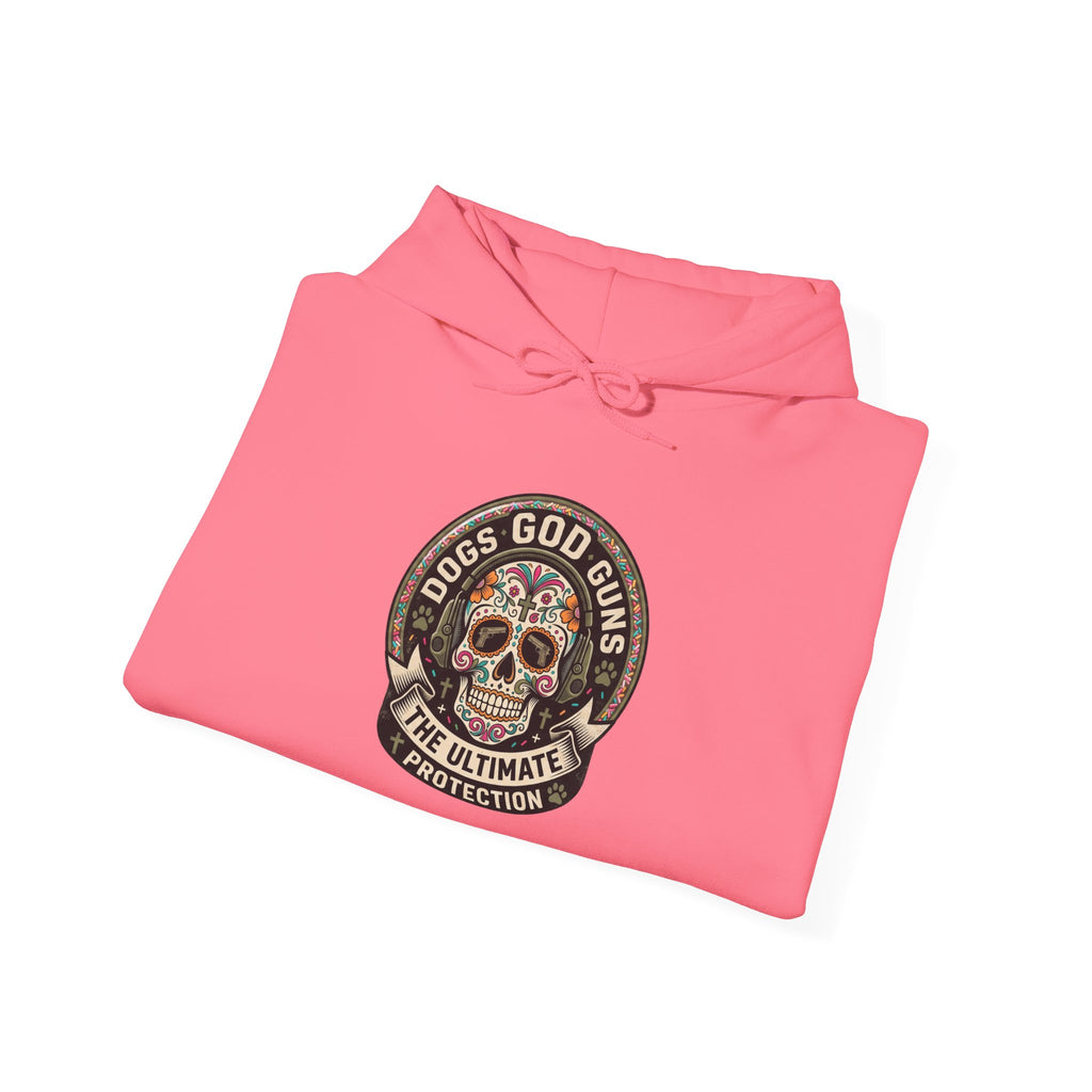 "Dogs God Guns: The Ultimate Protection- Graphic Hoodie
