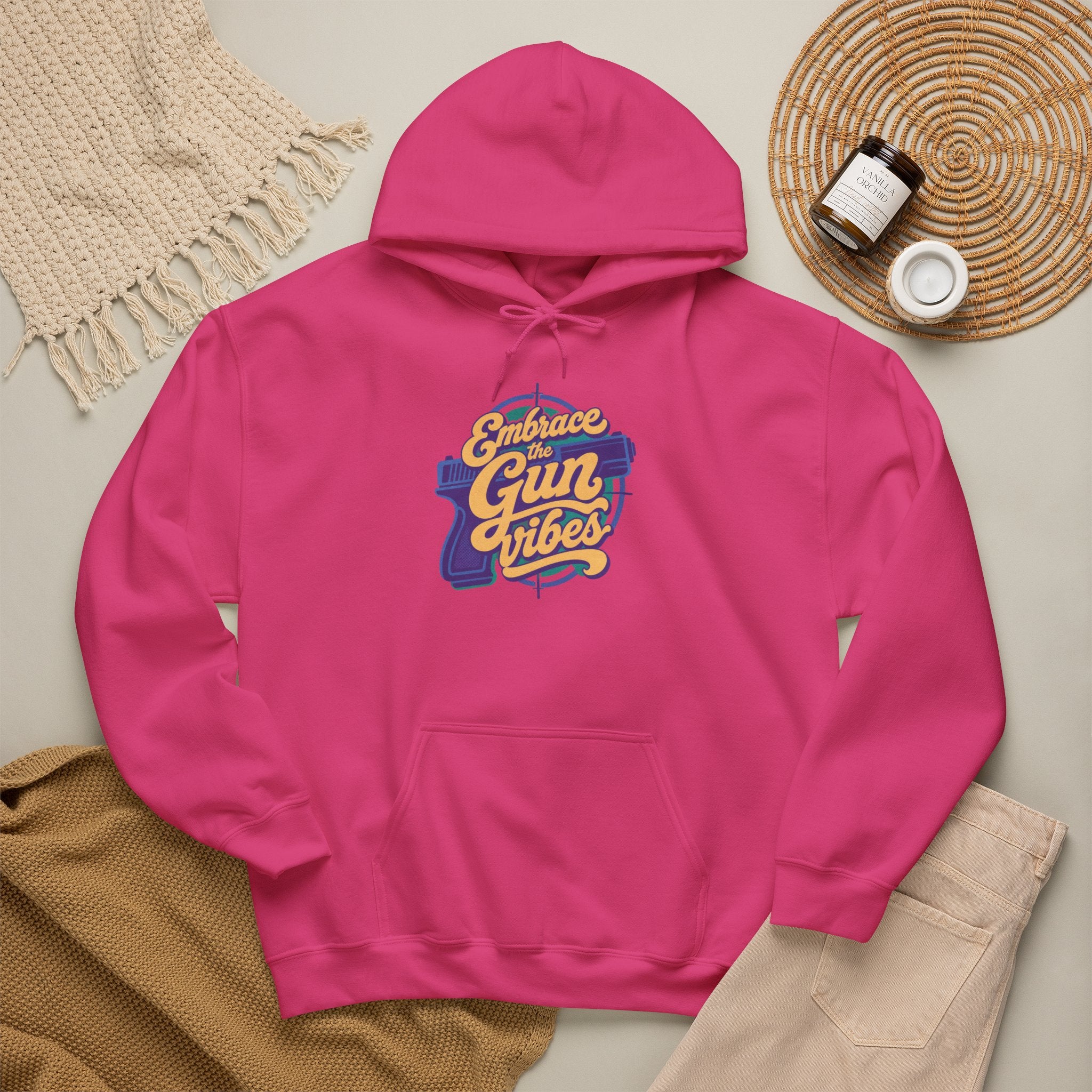 Embrace Gun Vibes Hoodie — Retro