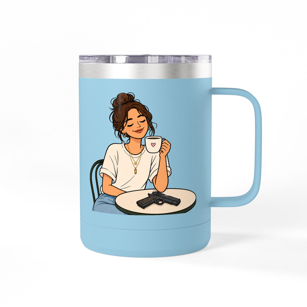 Beans and Bullets-15oz Travel Mug Tumbler