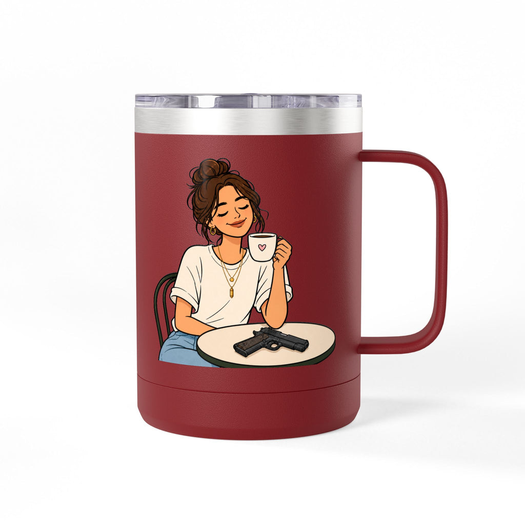 Beans and Bullets-15oz Travel Mug Tumbler