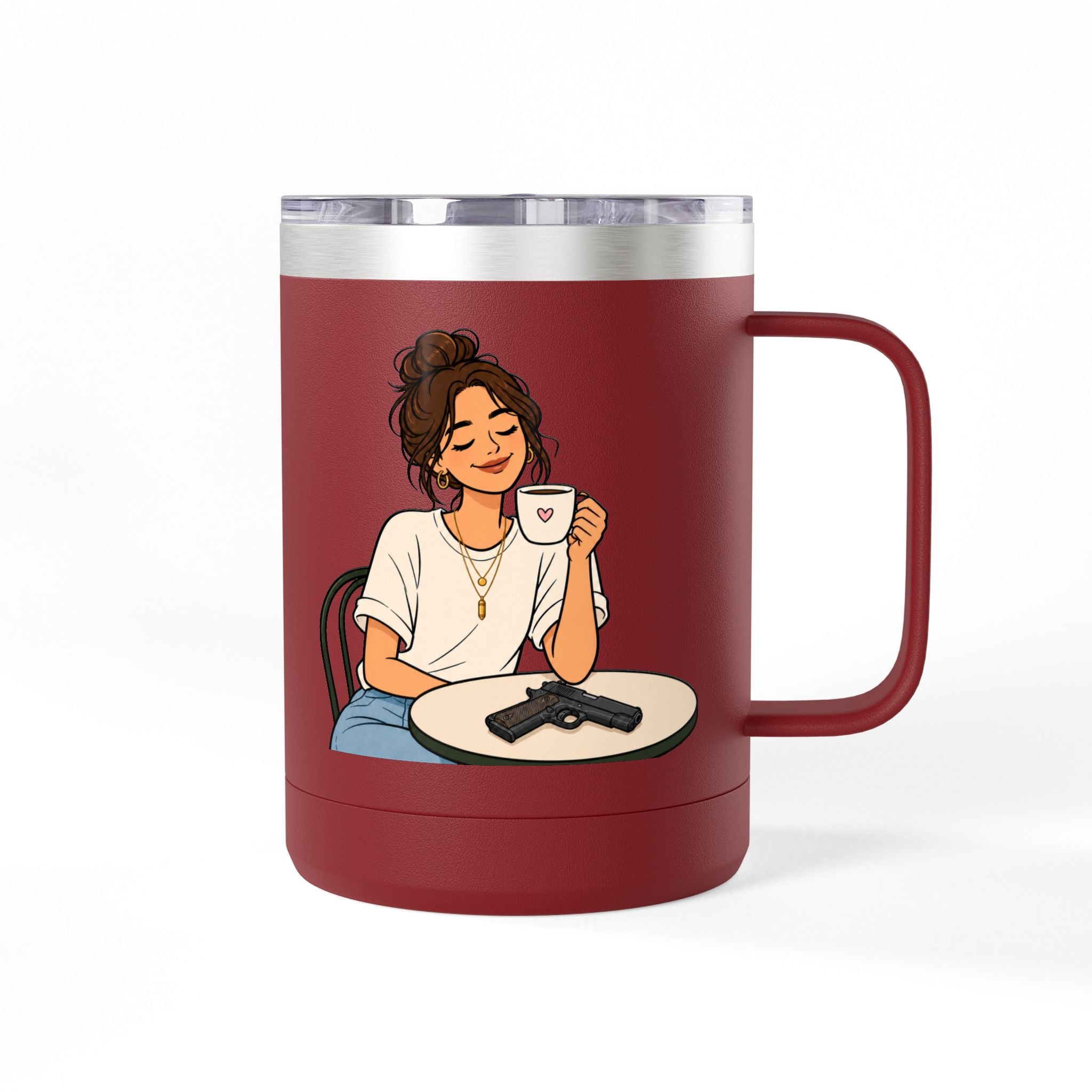 Beans and Bullets-15oz Travel Mug Tumbler