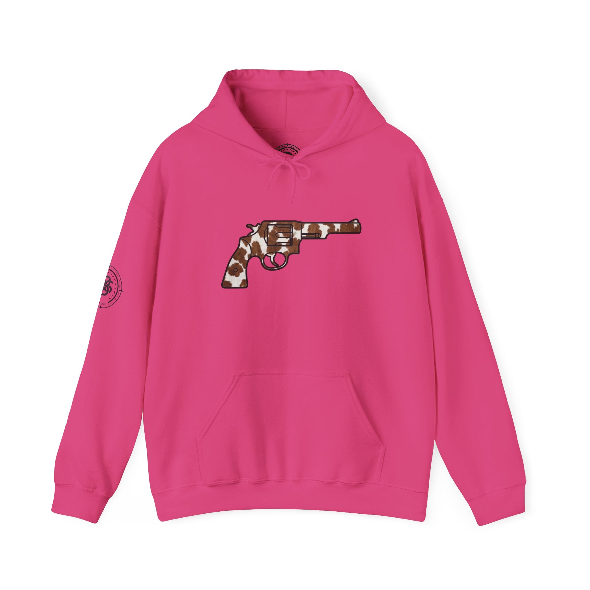 Cowhide Revolver Silhouette Hoodie Unisex