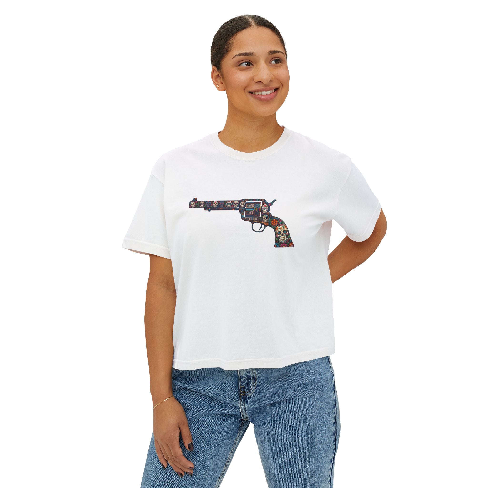 The Sugar Skull Collection -Revolver- Women’s Boxy Tee