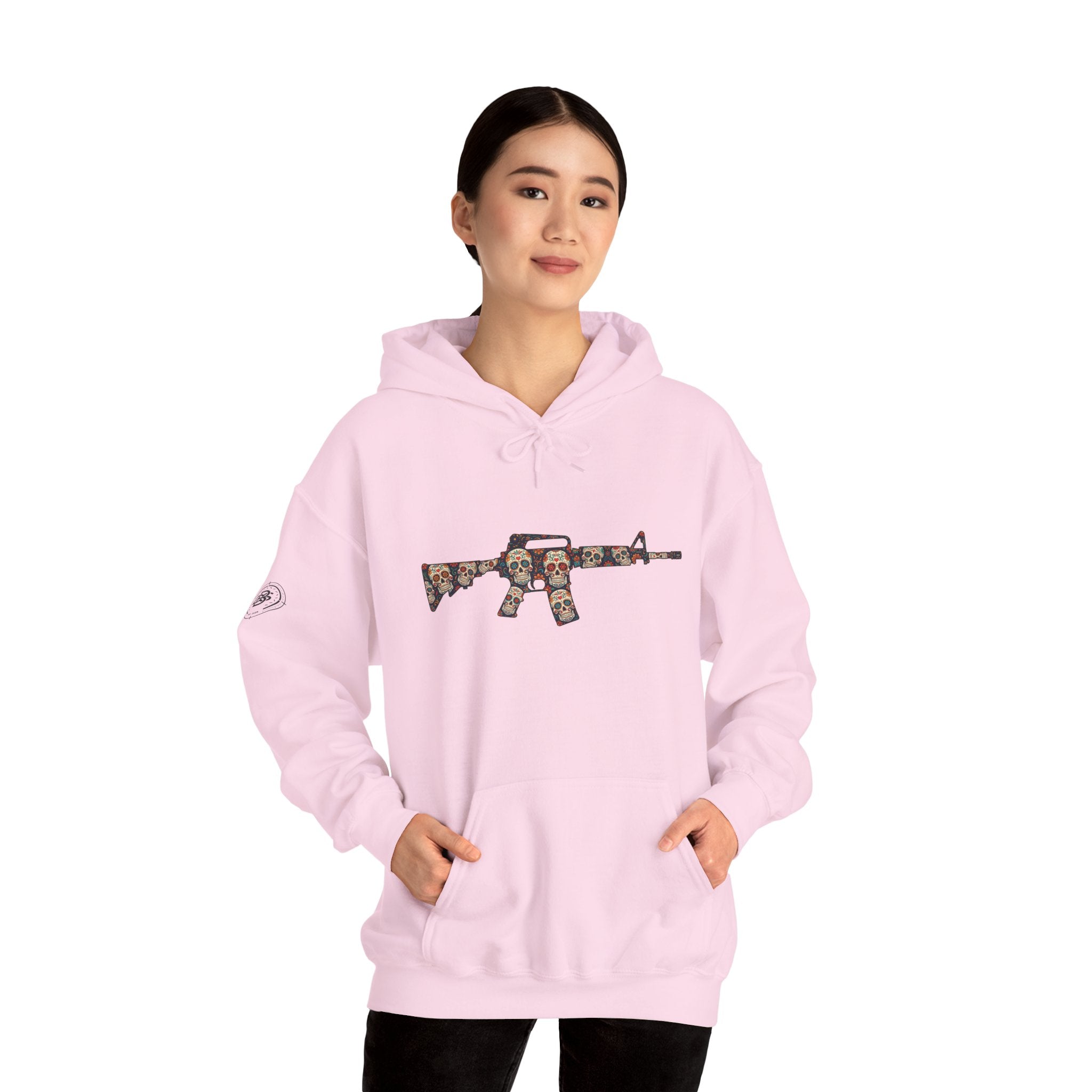 Sugar Skull AR-Style Rifle Graphic Hoodie