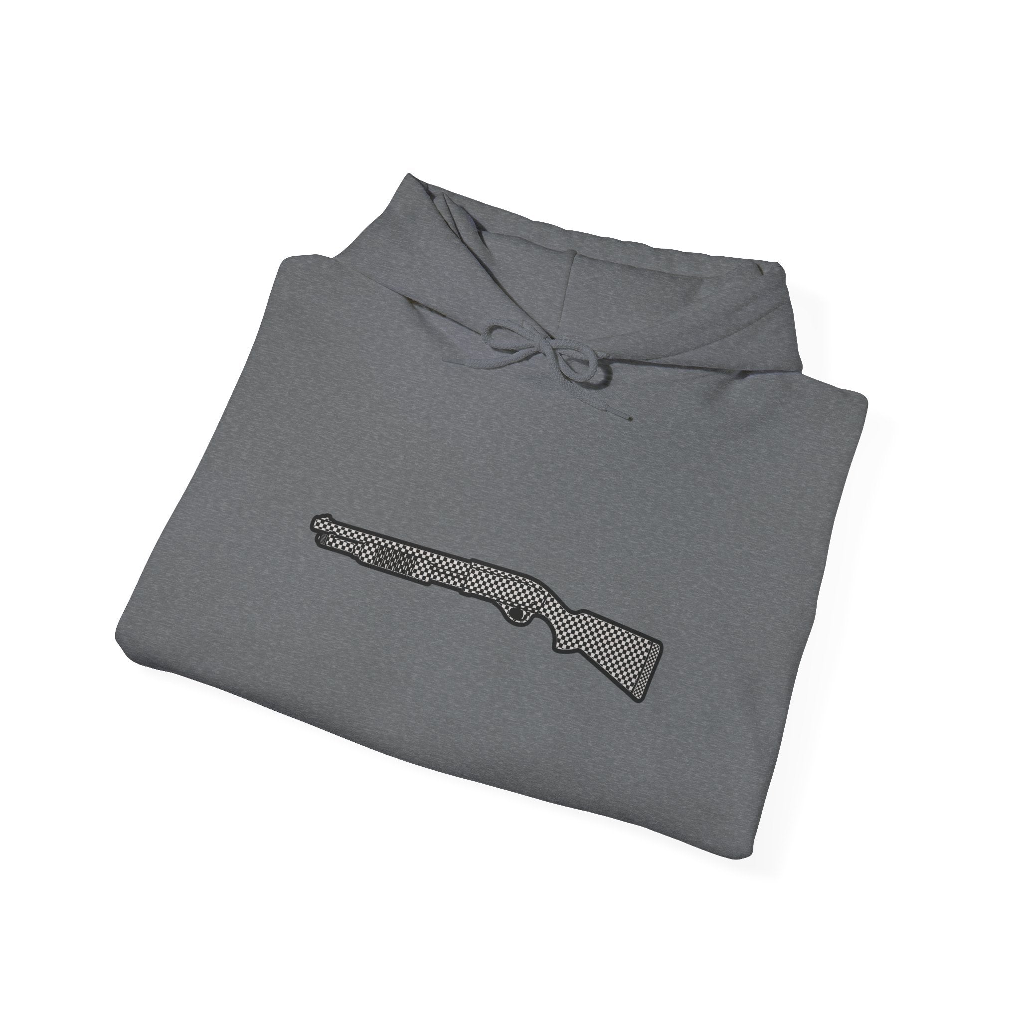 Checkered Shotgun Graphic Hoodie