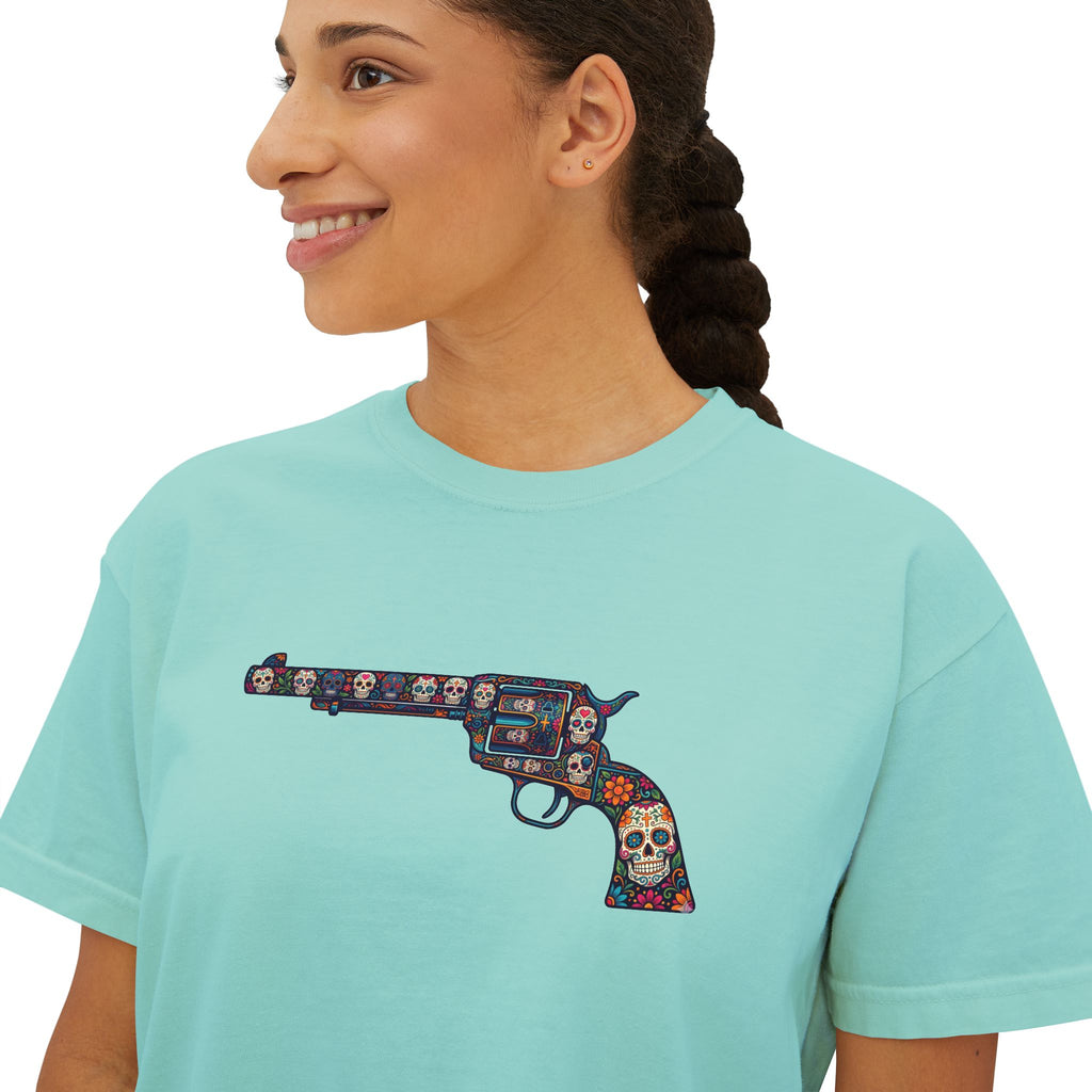 The Sugar Skull Collection -Revolver- Women’s Boxy Tee