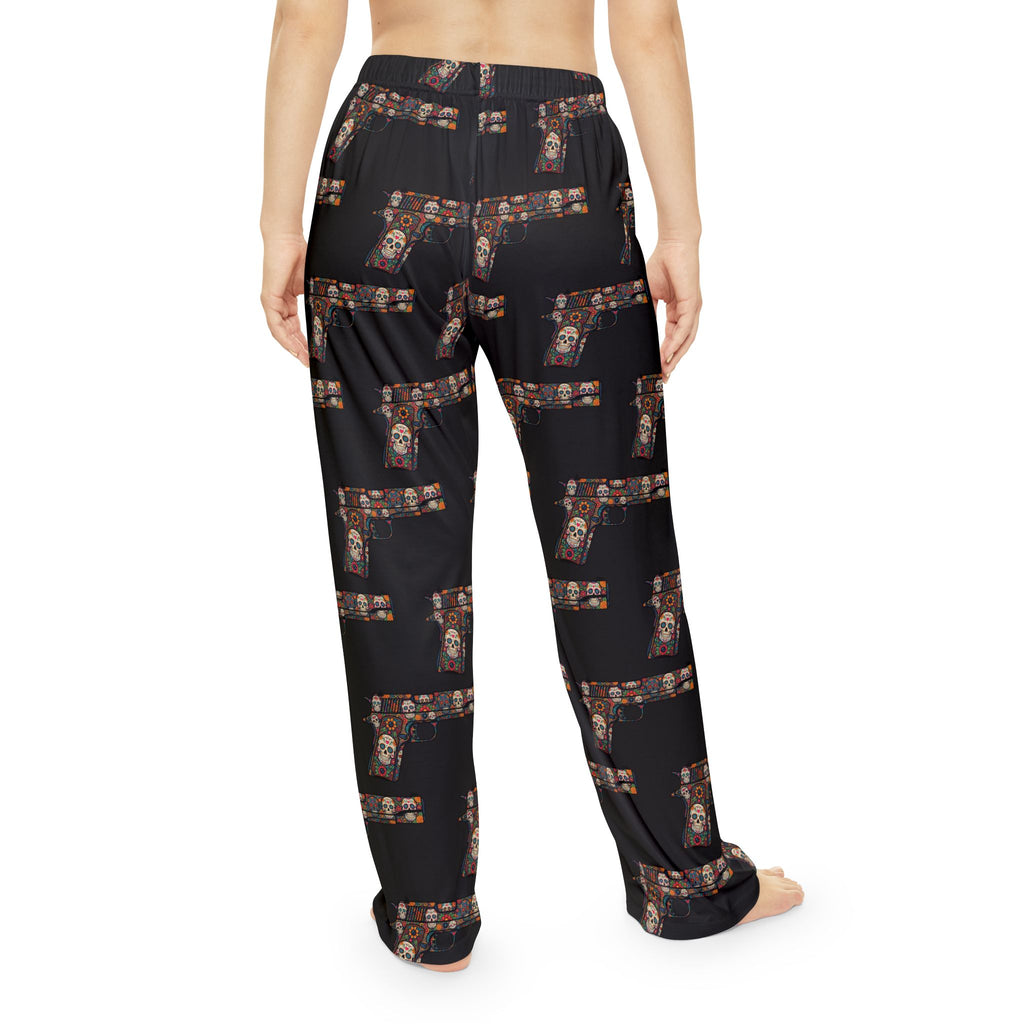 The Sugar Skull- Pistol-Pajama Pants — Cozy Women's Sleepwear