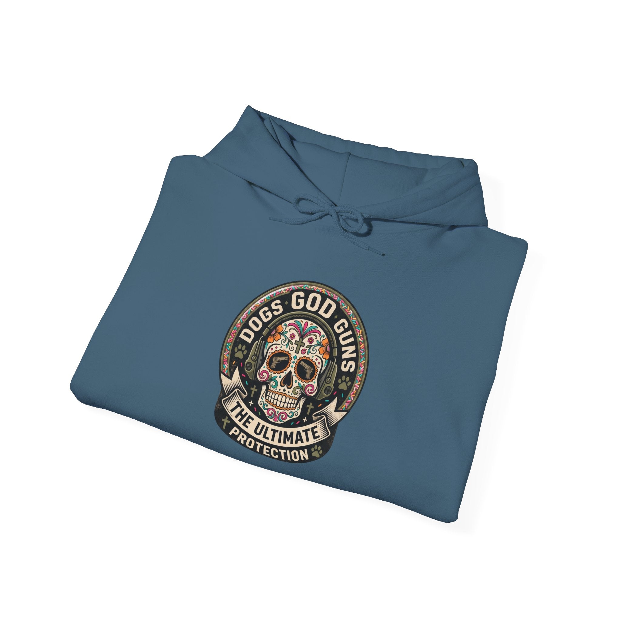 "Dogs God Guns: The Ultimate Protection- Graphic Hoodie