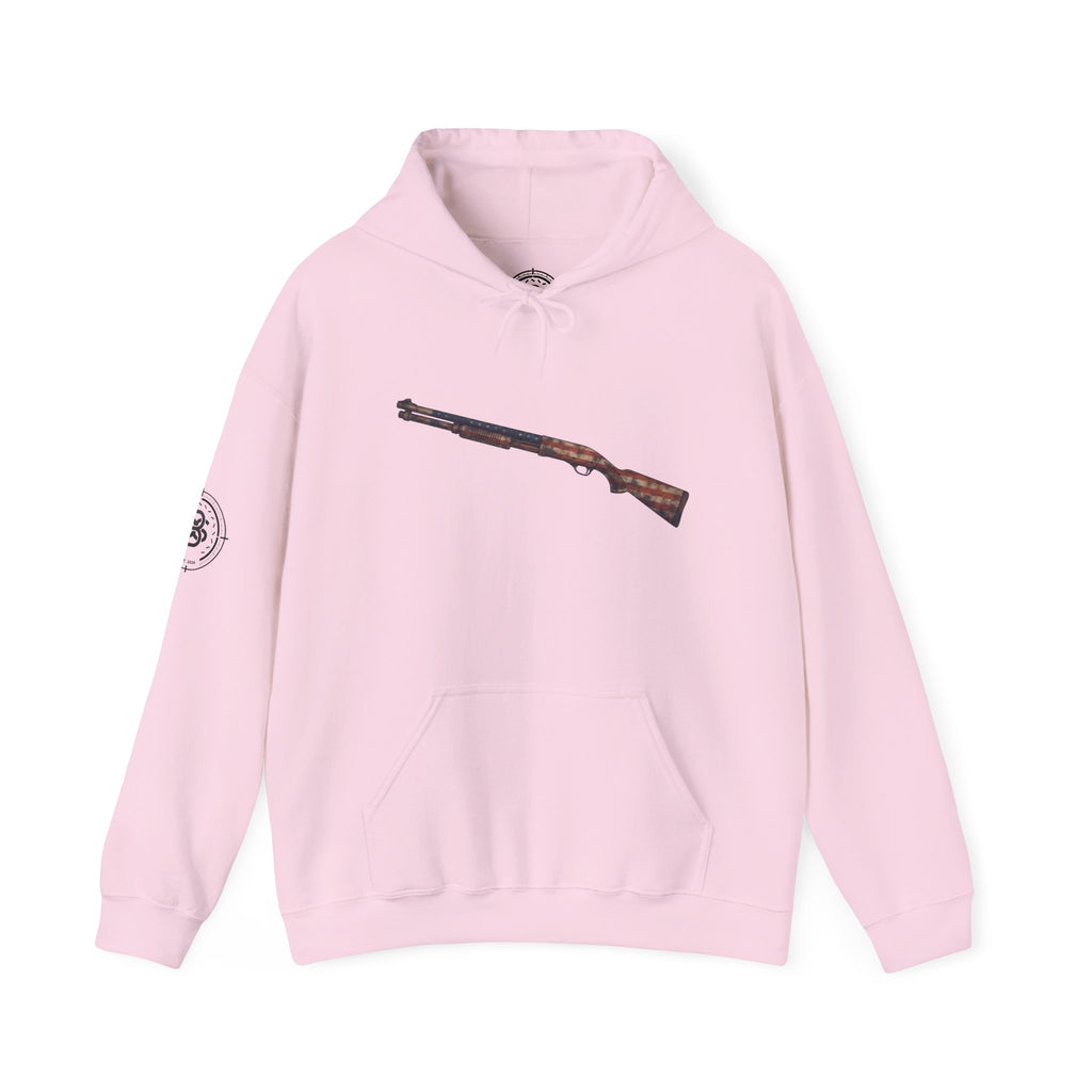 United States Flag Shotgun Graphic Hoodie