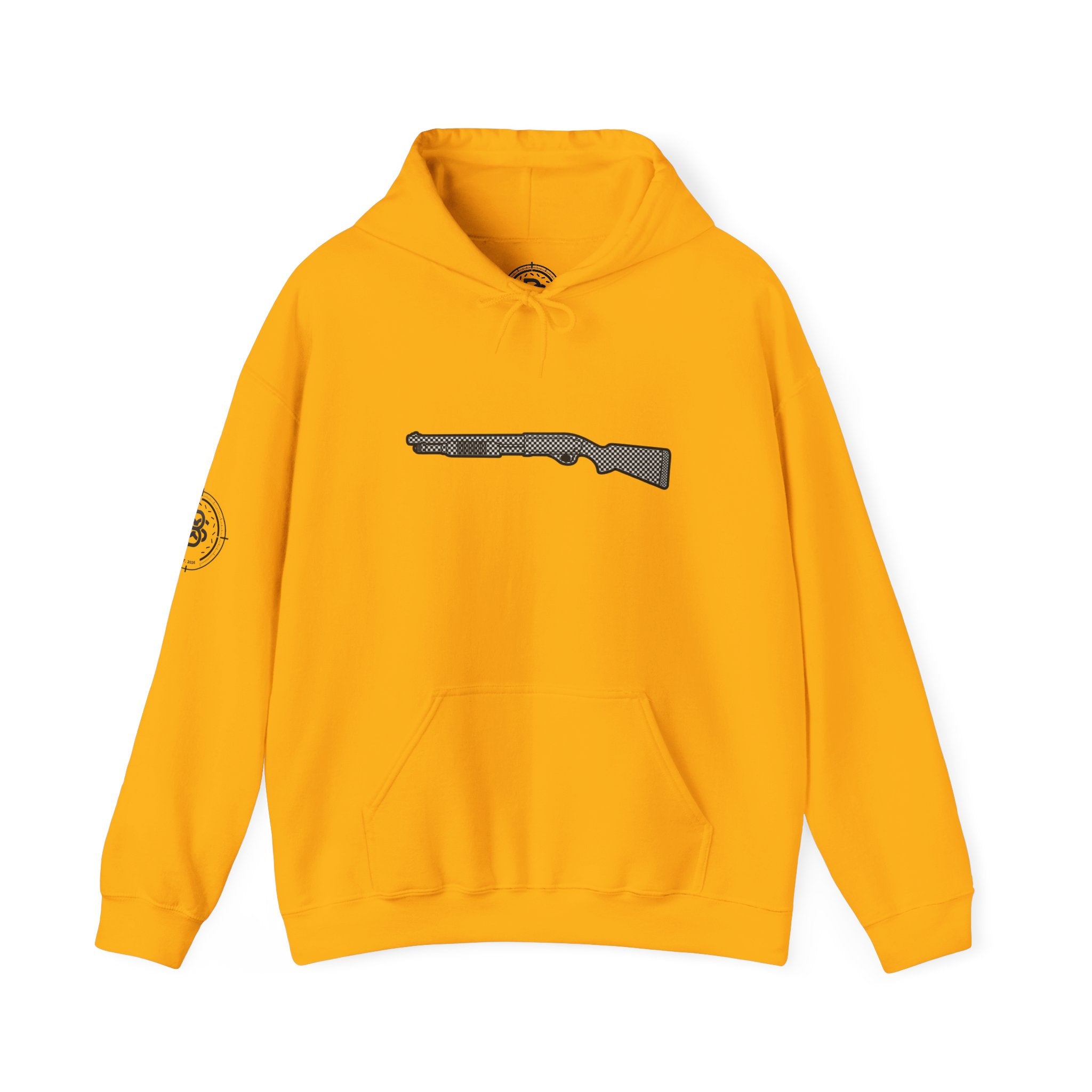 Checkered Shotgun Graphic Hoodie