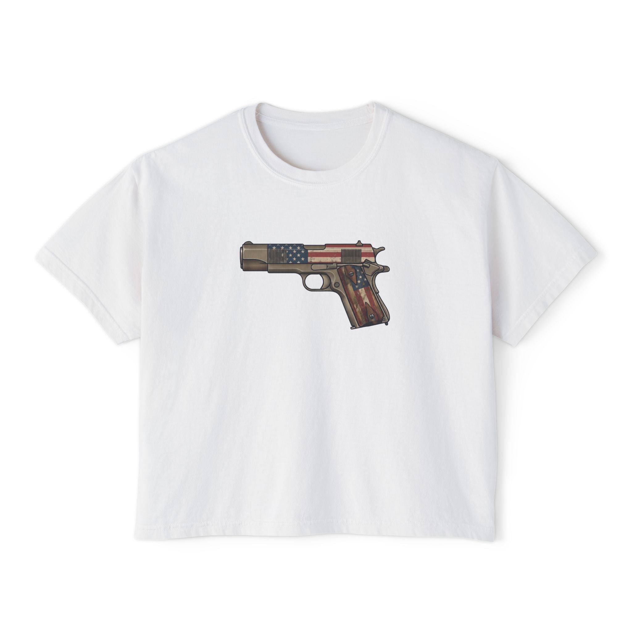 The US Flag Collection-1911 Pistol-Women's Boxy Tee