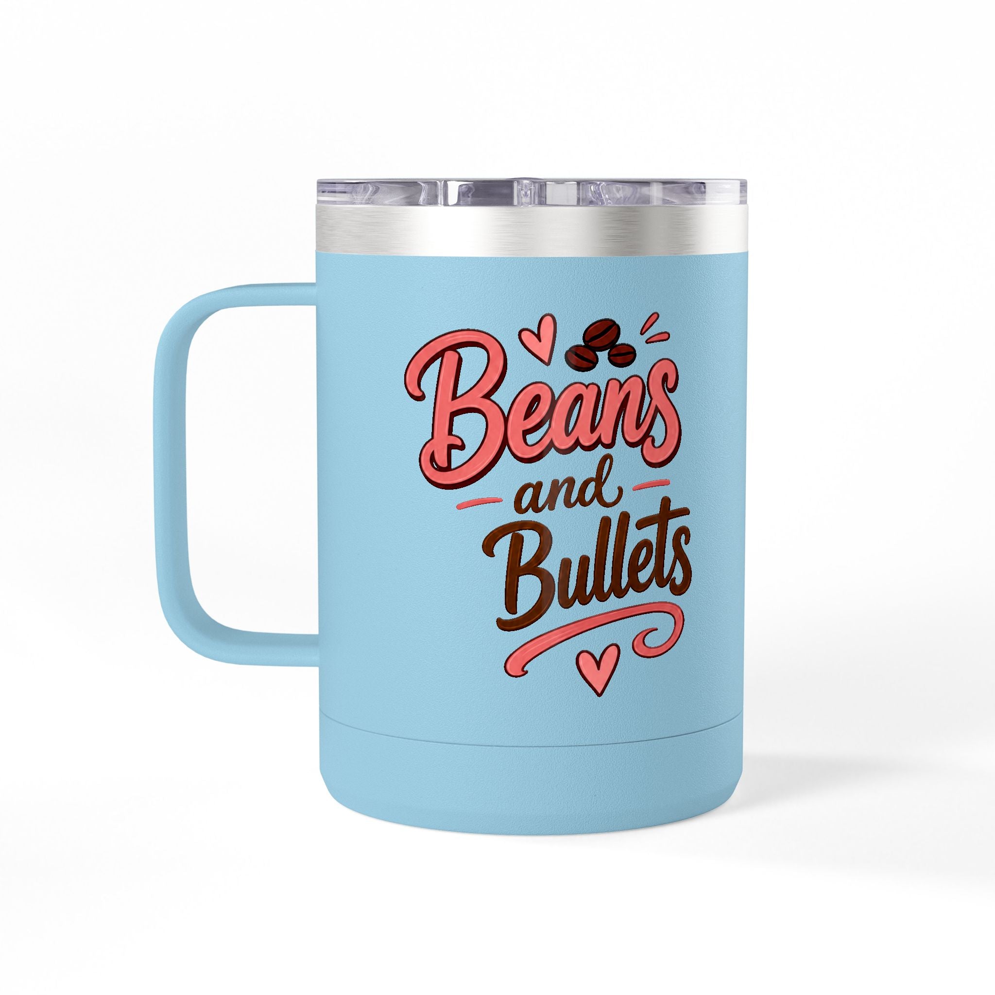 Beans and Bullets-15oz Travel Mug Tumbler