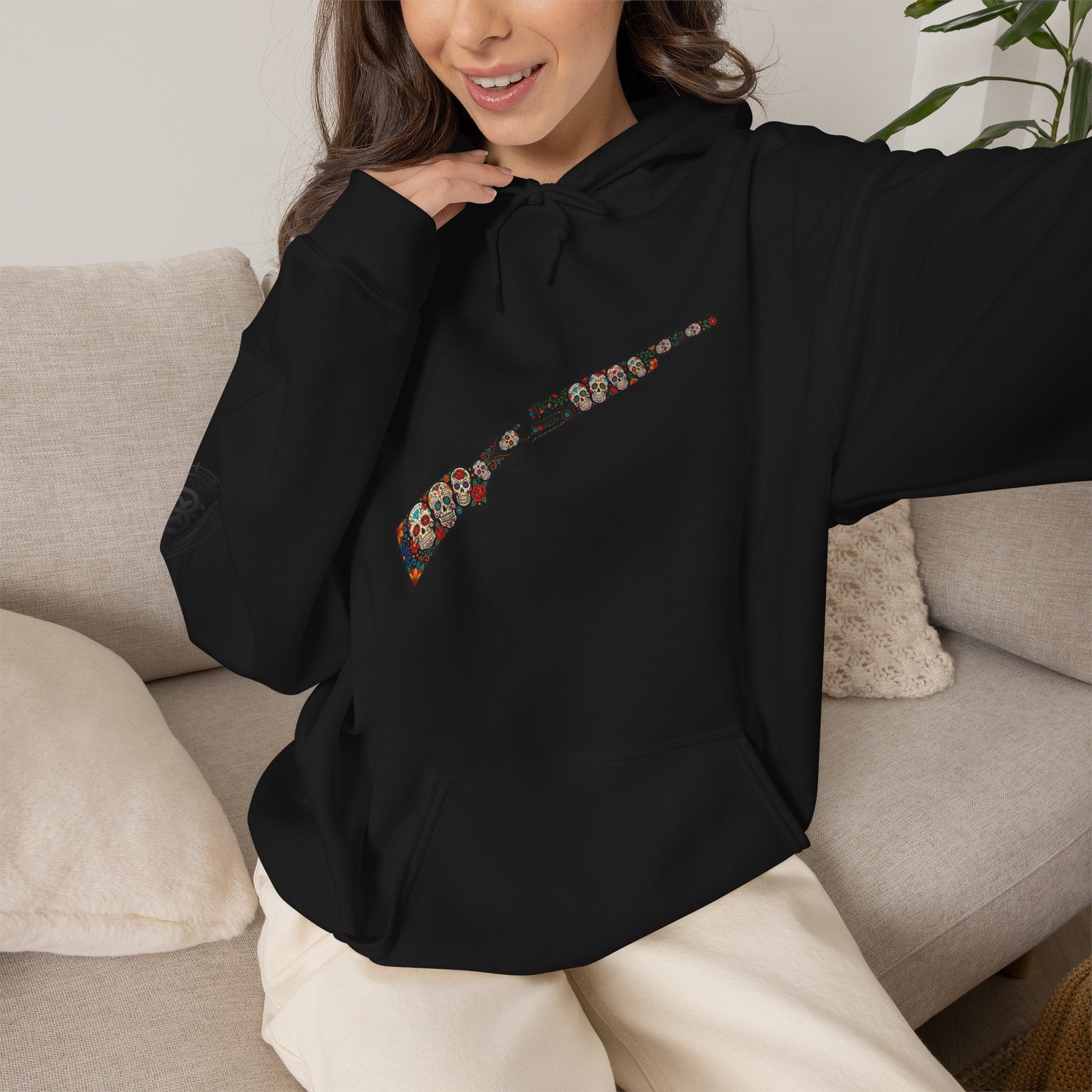 Sugar Skull Shotgun Graphic Hoodie