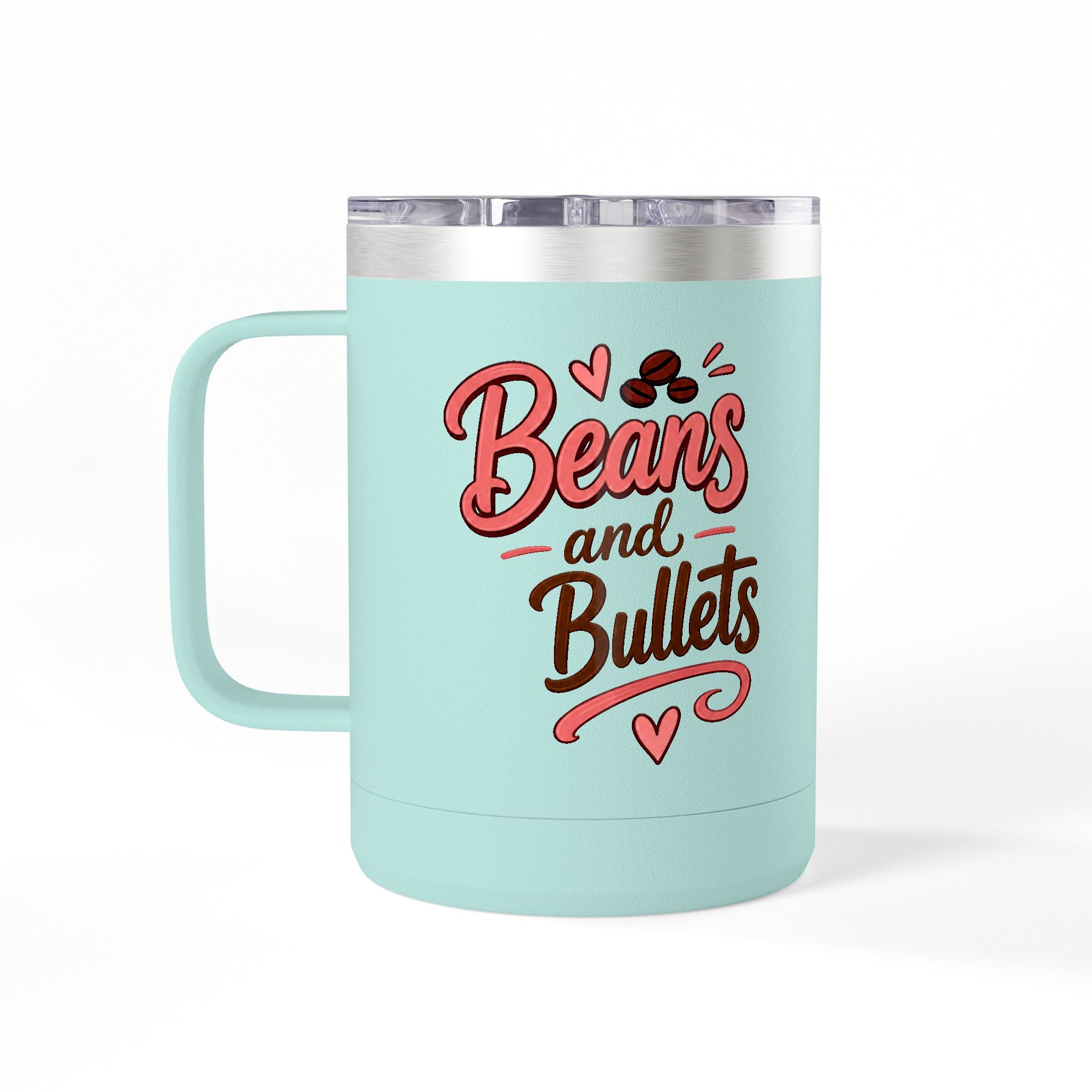 Beans and Bullets-15oz Travel Mug Tumbler