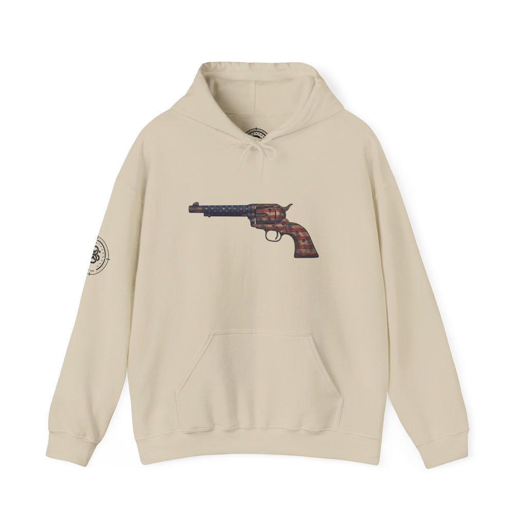 United States Flag Revolver Graphic Hoodie