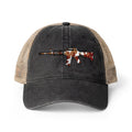 Cow Print AR Rifle Women's Washed Mesh-Back Cap