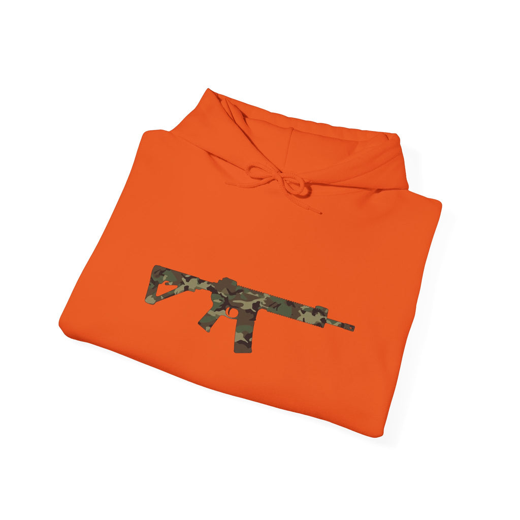 AR Rifle Camo Graphic Hoodie - Military Style Pullover