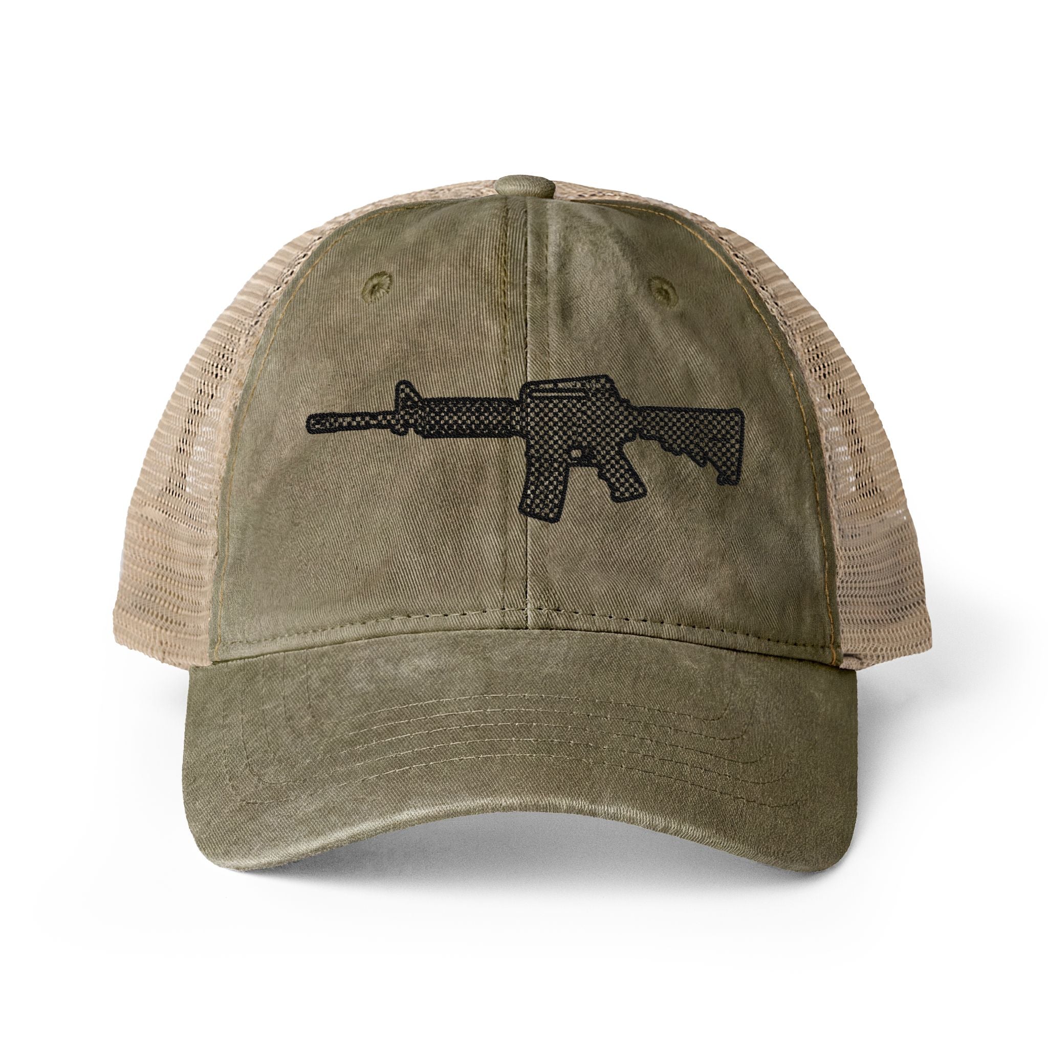 The Checker Collection- AR Rifle-Women's Washed Mesh-Back Cap