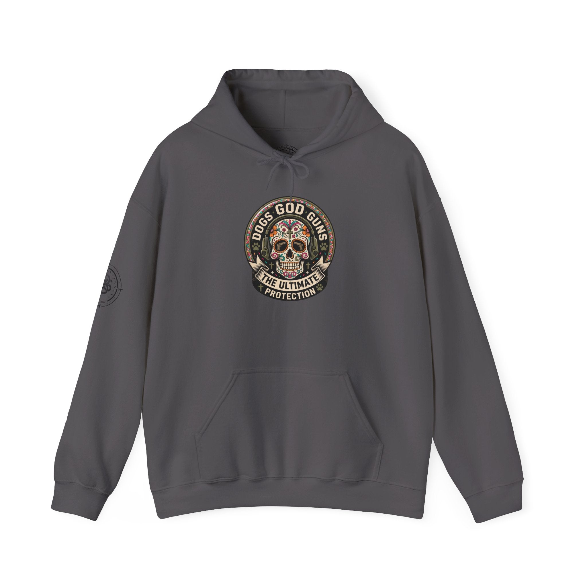"Dogs God Guns: The Ultimate Protection- Graphic Hoodie