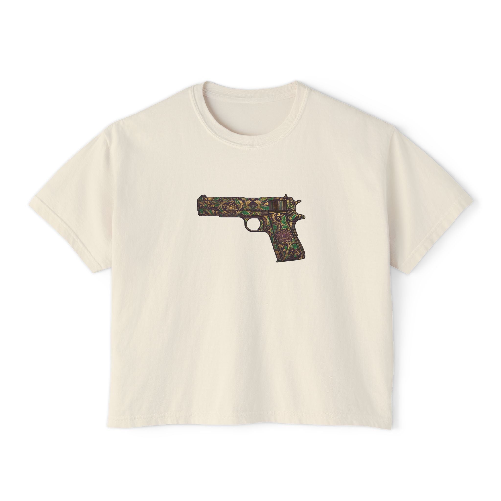 The Floral Collection-Pistol- Women's Boxy Tee