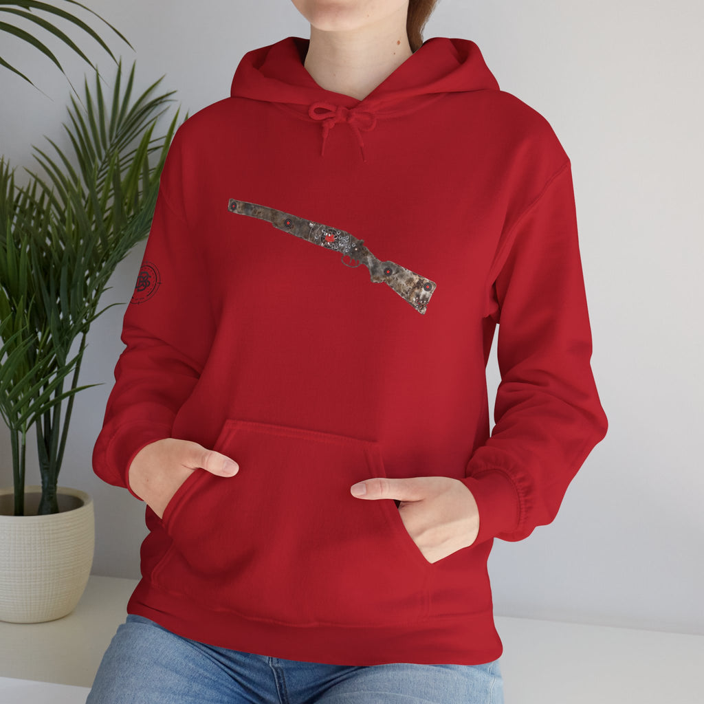 Vintage Metal Shotgun Target Graphic Hoodie