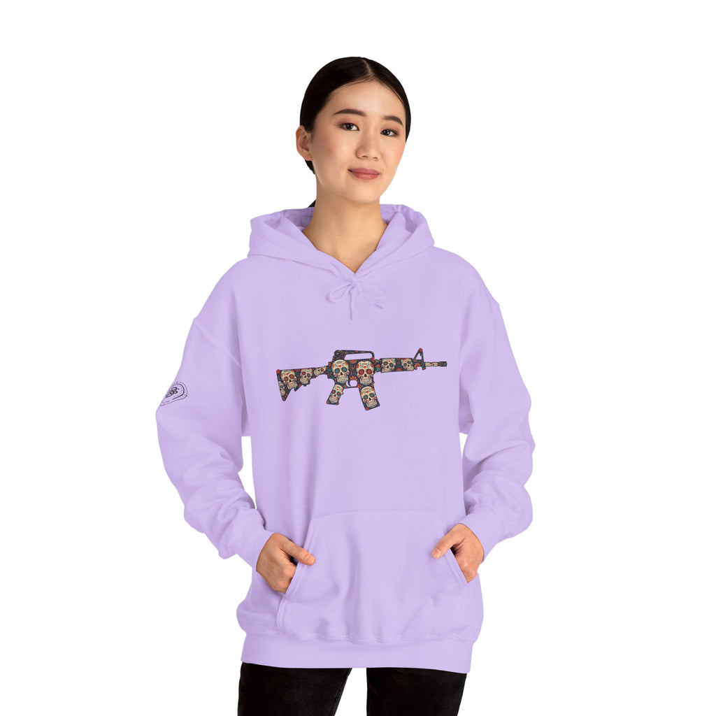 Sugar Skull AR-Style Rifle Graphic Hoodie