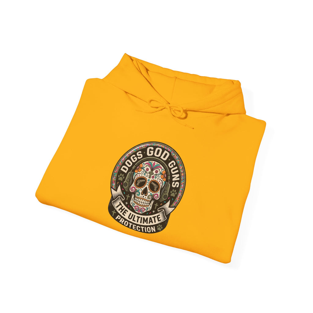 "Dogs God Guns: The Ultimate Protection- Graphic Hoodie