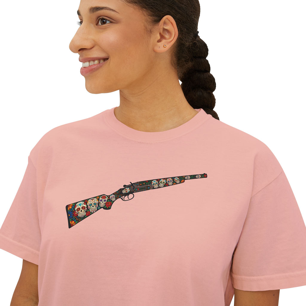 The Sugar Skull Collection -Shotgun- Women’s Boxy Tee